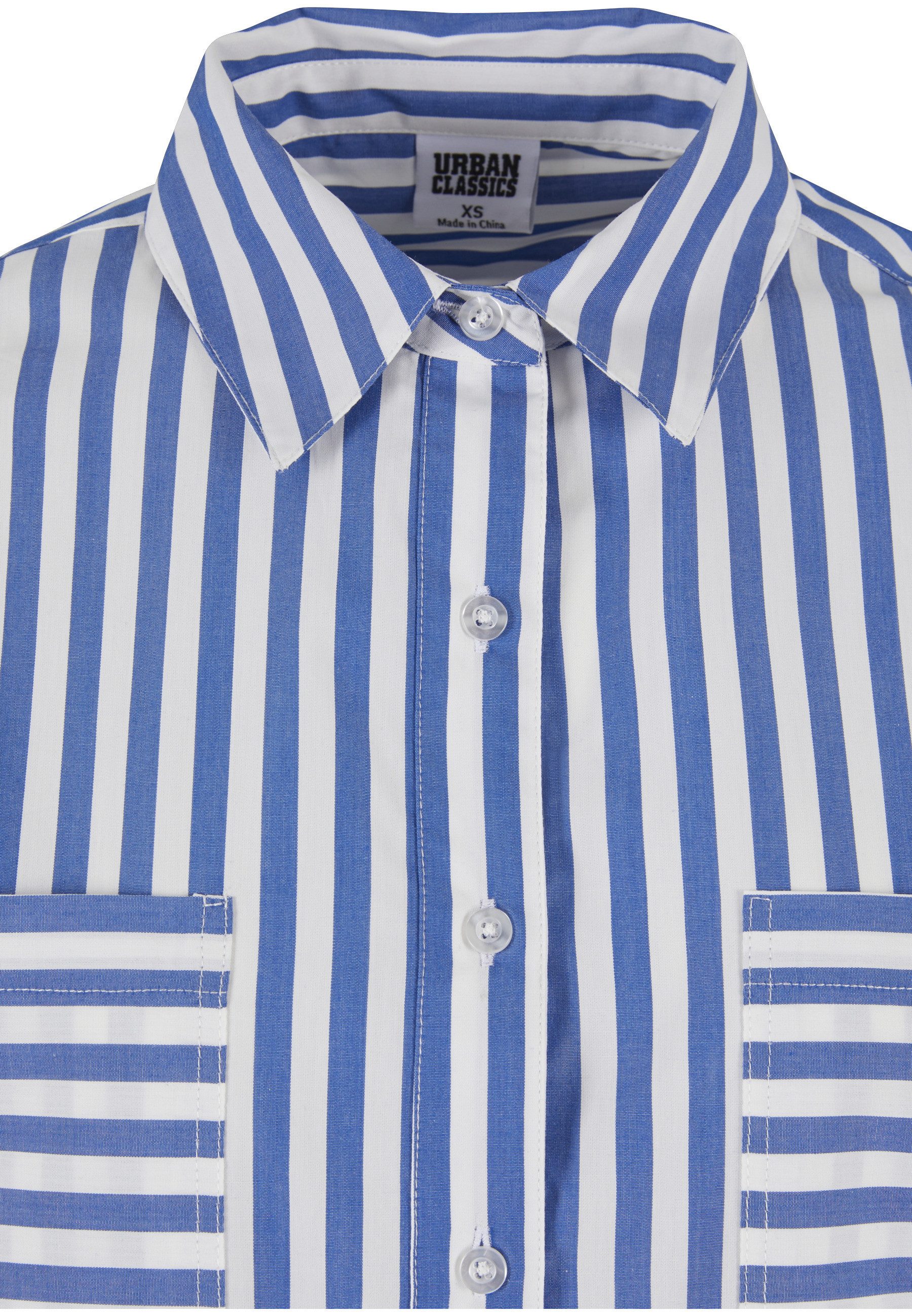 URBAN CLASSICS Langarmhemd Urban Classics Damen Ladies Striped Relaxed Shirt