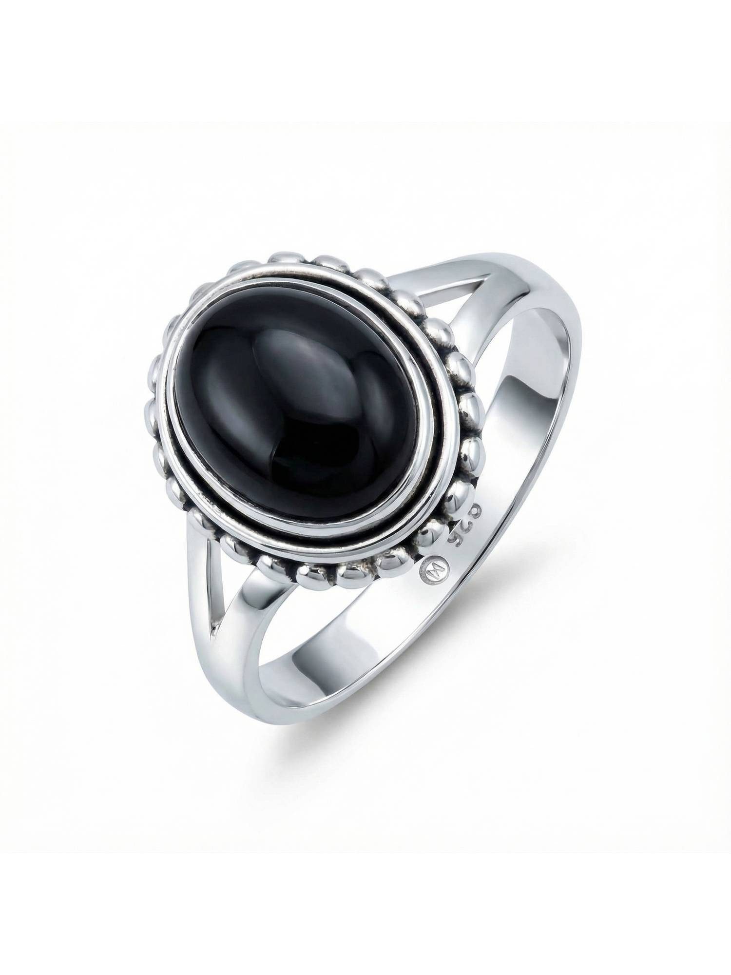 Silberring GAMSA aus 925 Silber mit Onyx