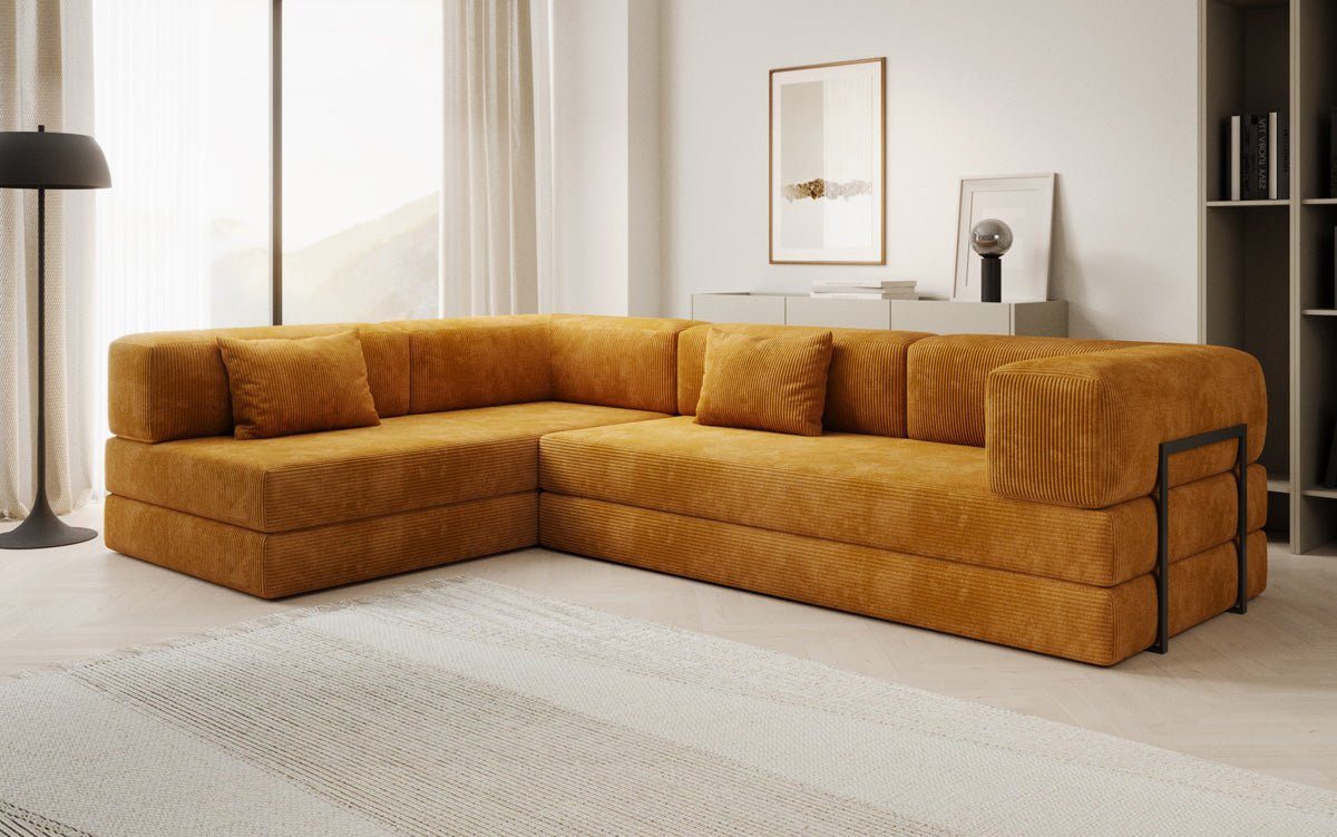 Luxusbetten24 Schlafsofa Designer Sofa Lazy L, Grau, Links