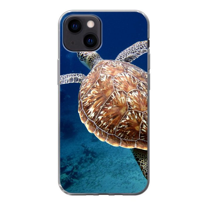 MuchoWow Handyhülle Schildkröte Fotodruck Handyhülle Apple iPhone 13 Mini Smartphone-Bumper Print Handy