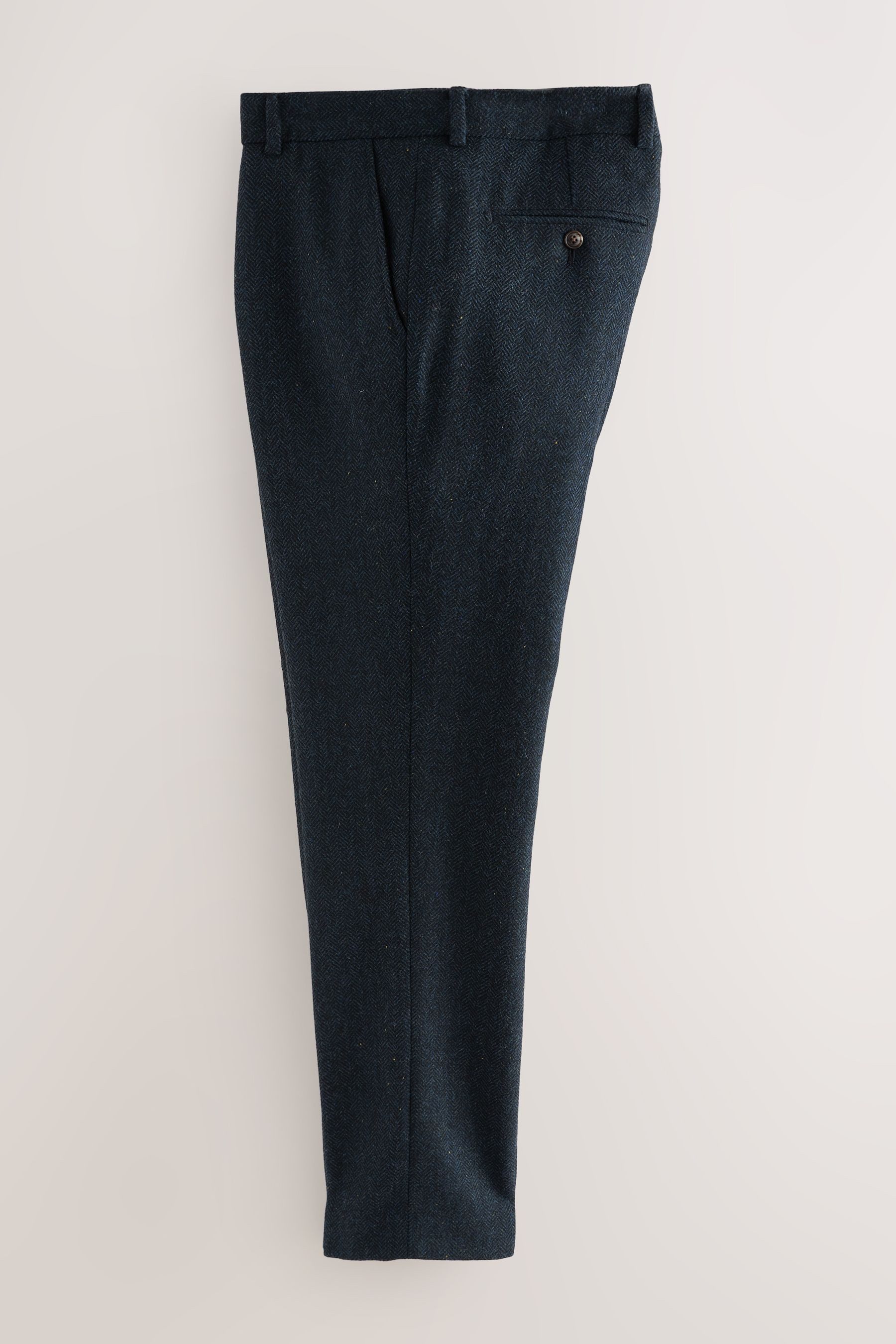 Next Anzughose Slim Fit Anzugshose mit Fischgrätmuster (1-tlg)