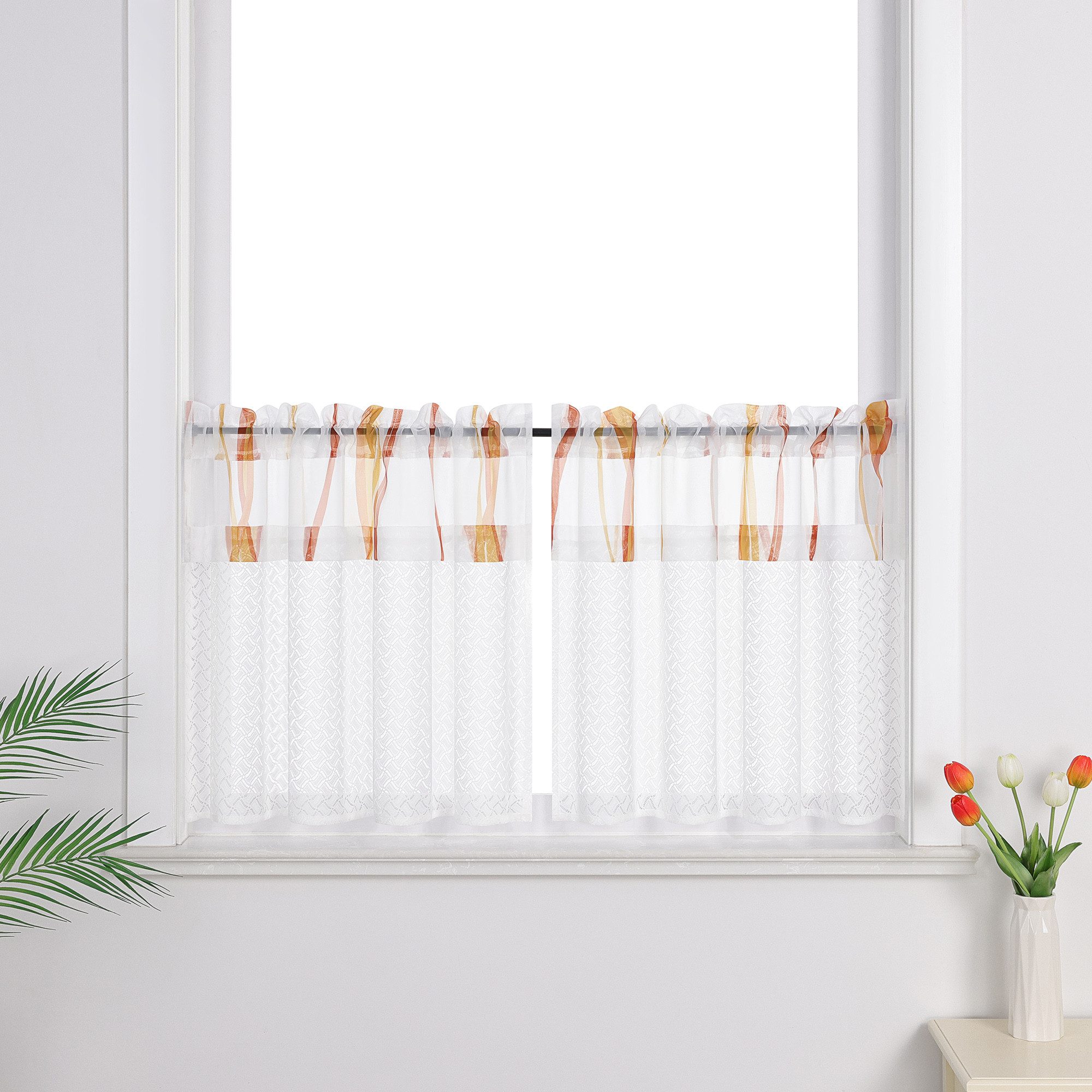 Joyswahl Scheibengardine, Stangendurchzug (2 St), transparent, günstig online kaufen