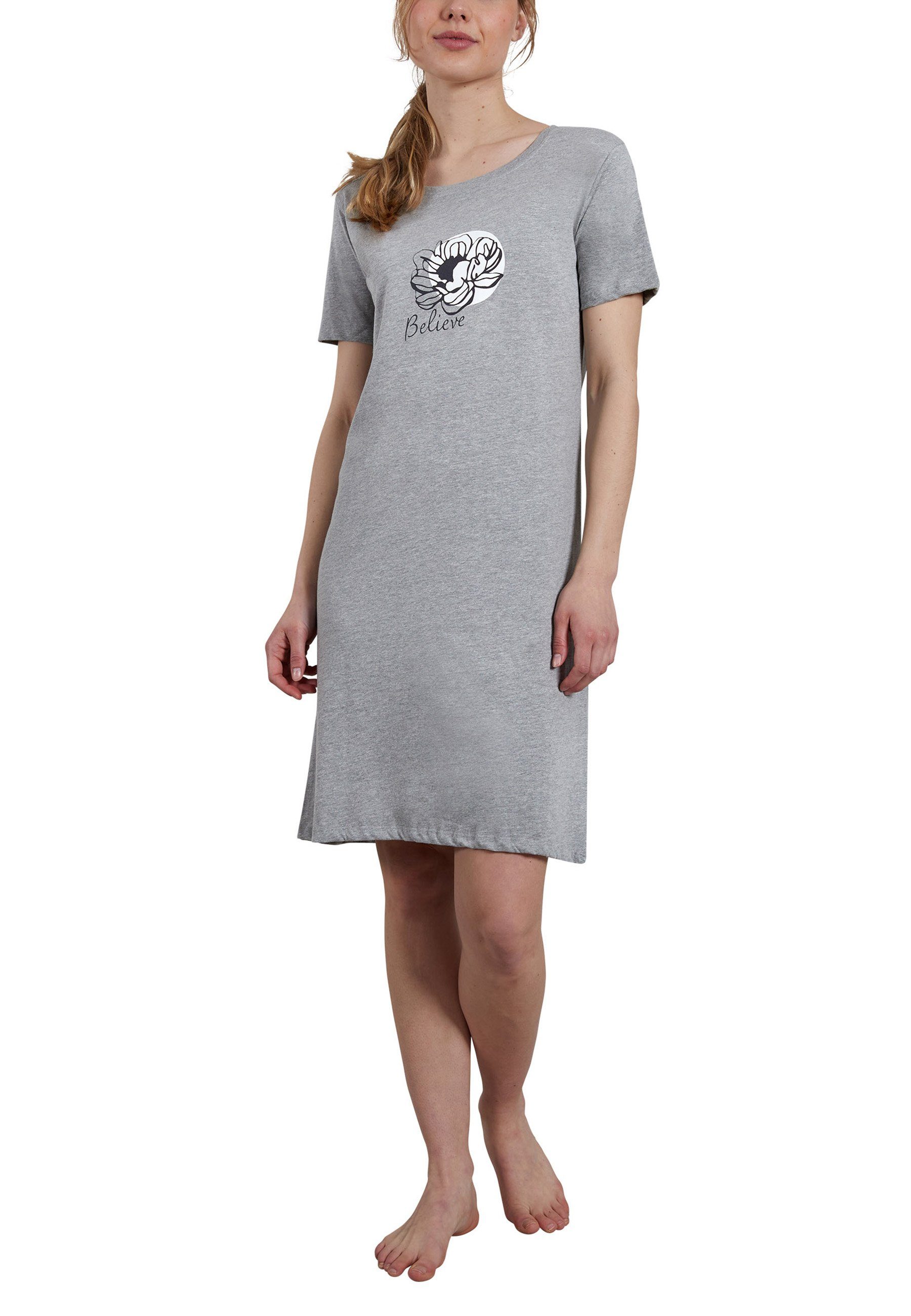 GÖTZBURG Nachthemd bedruckt GÖTZBURG Damen Nachthemd grau (1-tlg)