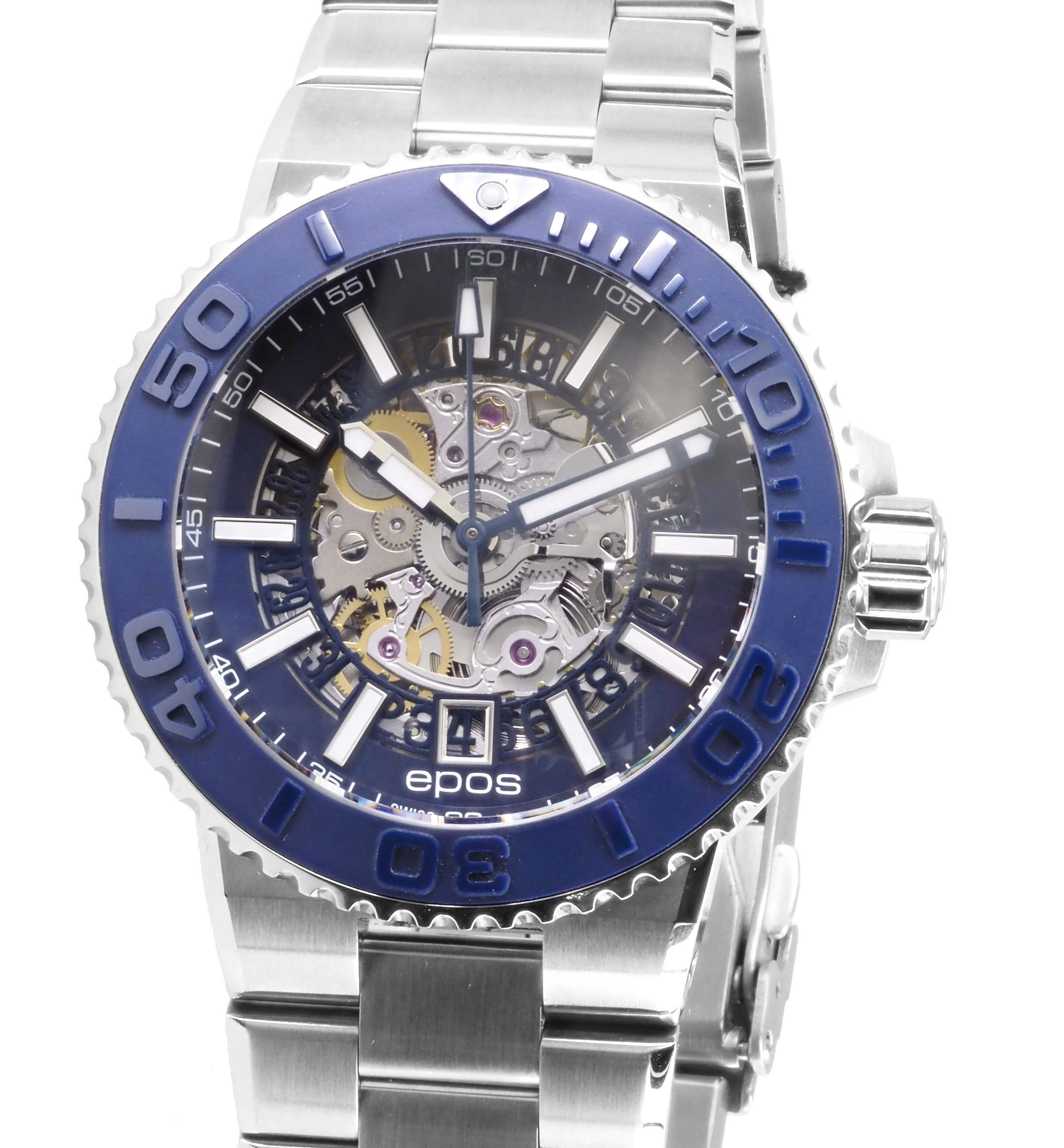 EPOS Schweizer Uhr Automatik Diver SK 3441.135.26.16.30 Herren Uhr Diver SK, skelettierte Automatik-Taucheruhr