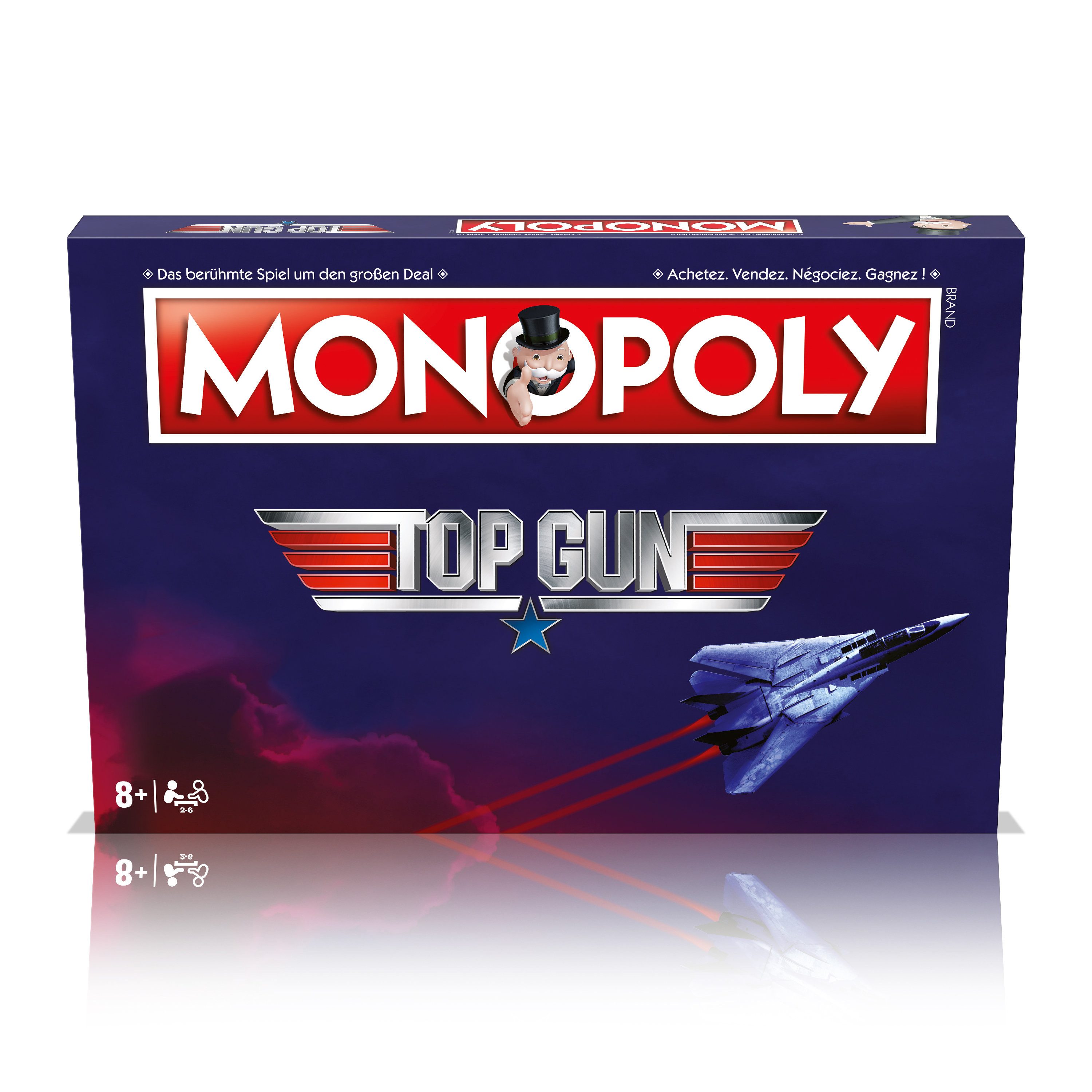 Winning Moves Spiel Monopoly Top Gun Deutsch/Französisch, Brettspiel