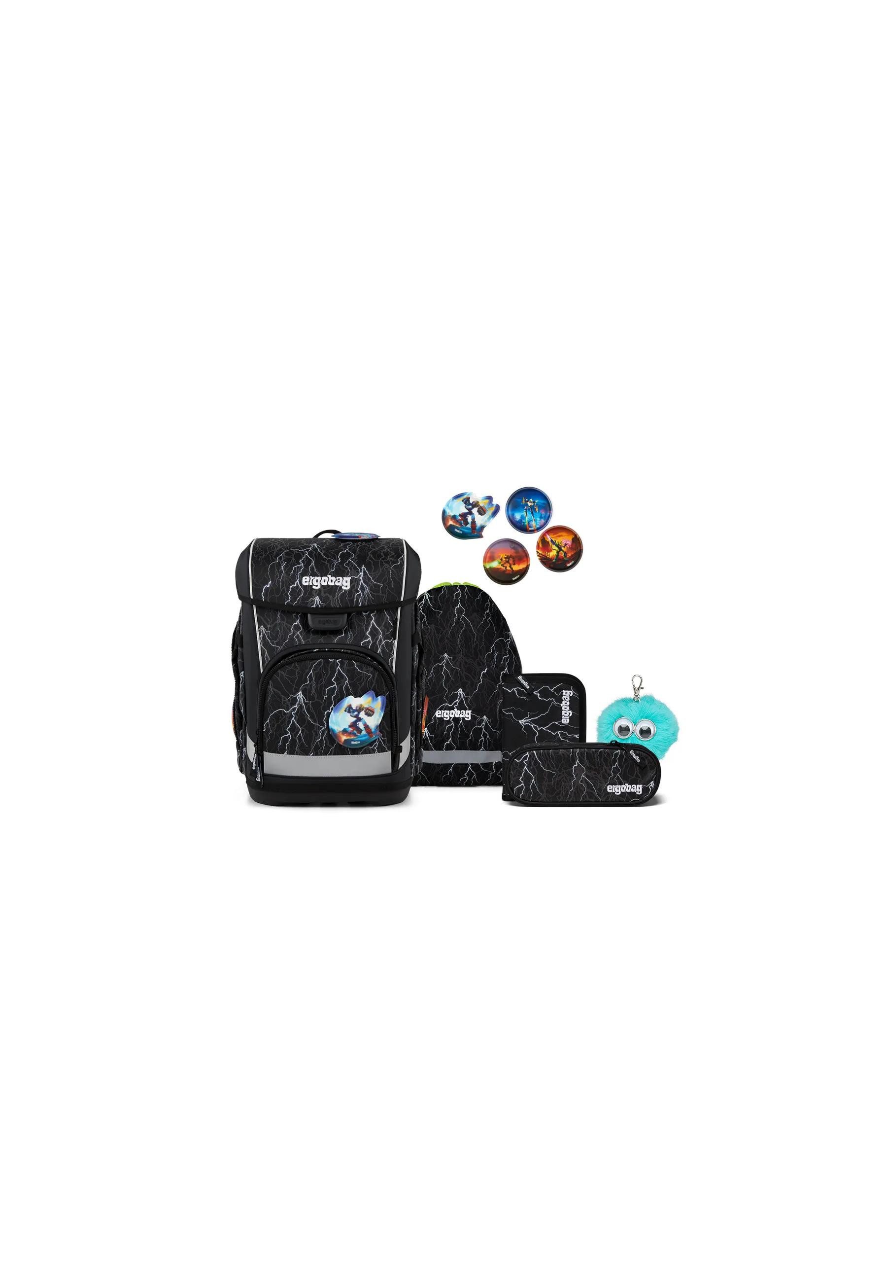 ergobag Schulranzen cubo light Bundle Set (6-tlg., 6-teiliges Set), wiegt nur 860g