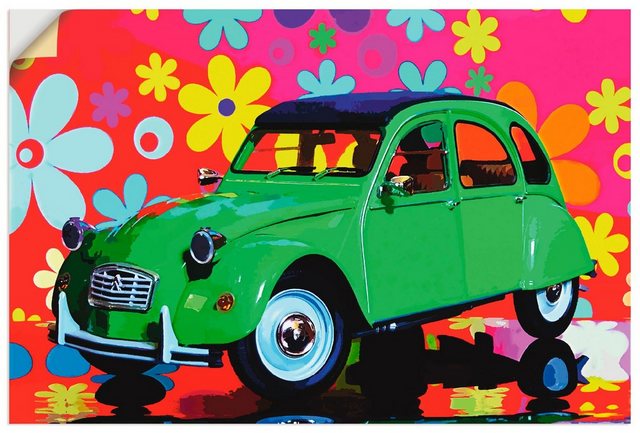 Artland Wandbild »Citroën 2CV grün«, Auto (1 Stück), in vielen Größen & Produktarten - Alubild / Outdoorbild für den Außenbereich, Leinwandbild, Poster, Wandaufkleber / Wandtattoo auch für Badezimmer geeignet-Otto
