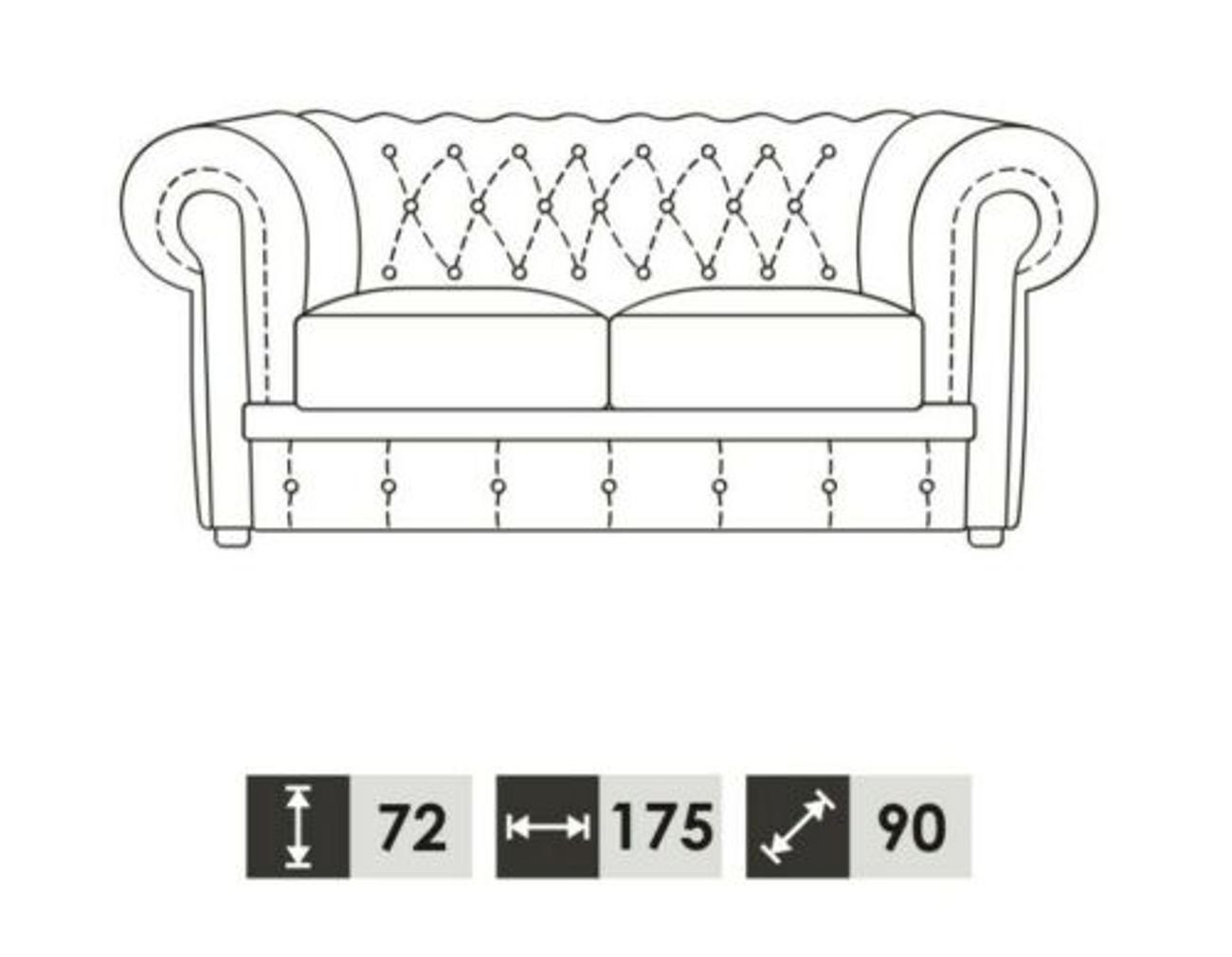JVmoebel 2-Sitzer, 2-Sitzer Relax Design Sofas Sofa Chesterfield