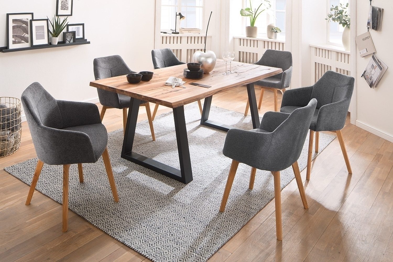 MCA living Schalenstuhl in anthrazit, Capulet - 57x84x57cm (BxHxT)