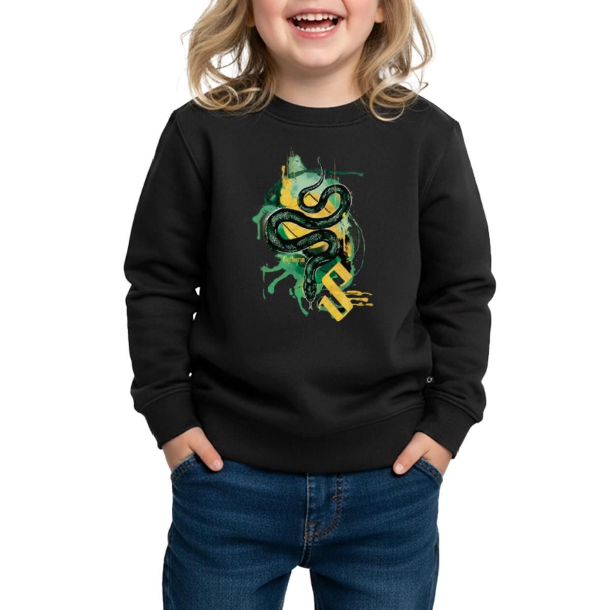 Sweatshirt Harry Potter Haus Slytherin Schlange Kinder Premium Pullover
