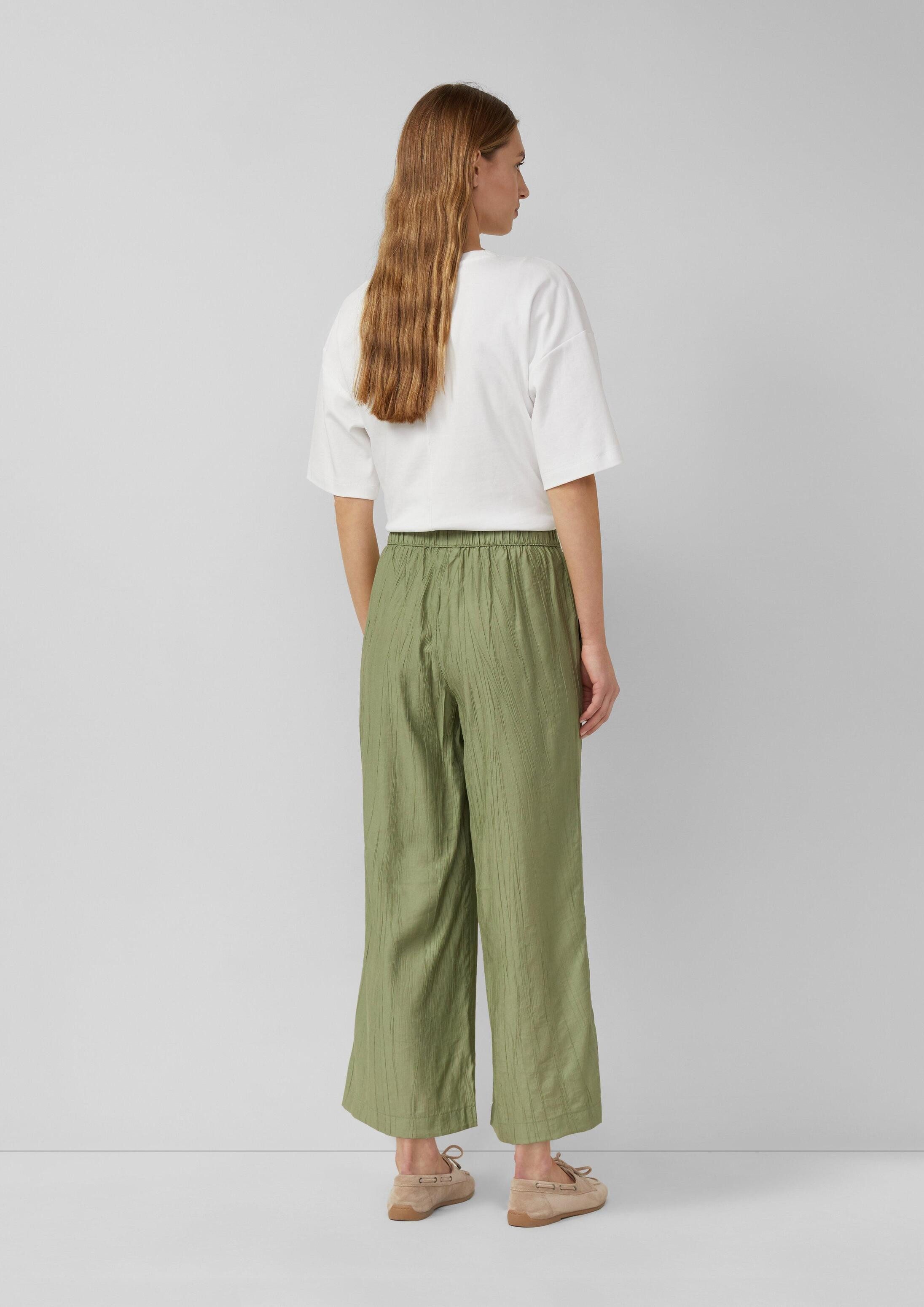 s.Oliver 7/8-Hose Hose Strukturierte Culotte mit Elastikbund