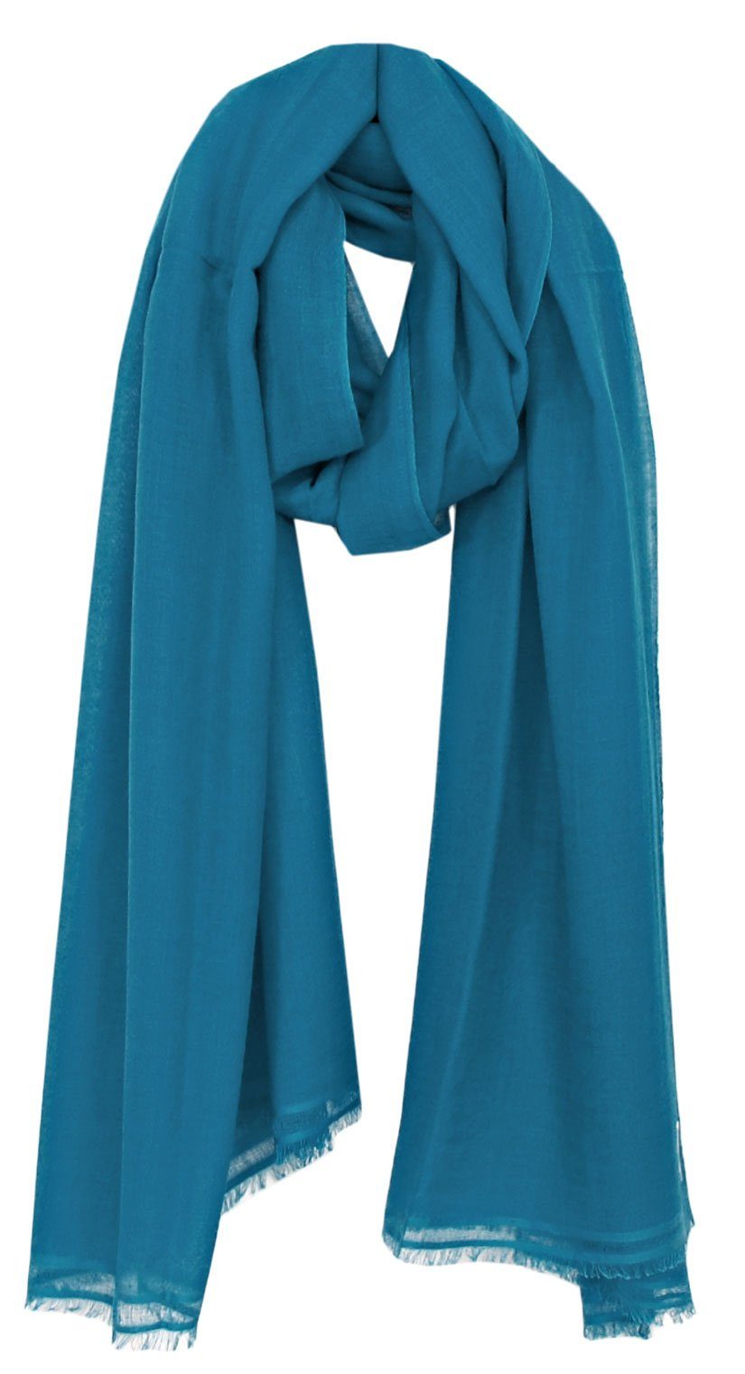 Bovari Pashmina Schal Damen - 70% Kaschmir 30% Seide - extra leicht / extra dünn, Sommerschal