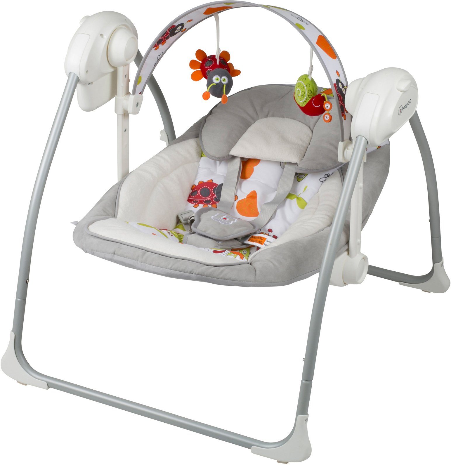 BabyGo Babywippe Dandly, grey, elektrisch, mit Sound