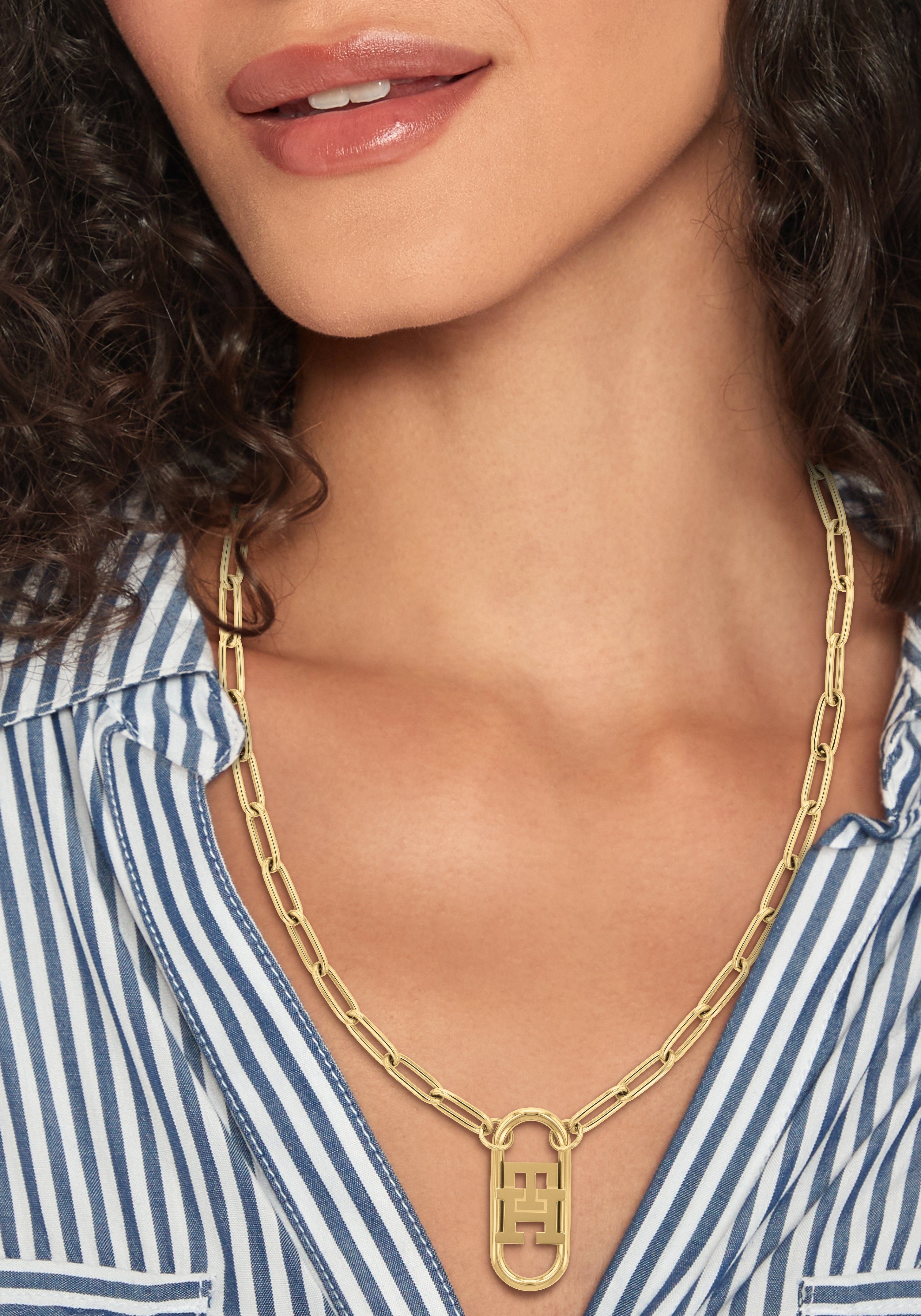 Tommy Hilfiger Kette mit Anhänger Schmu... Tommy Hilfiger Kette mit Anhänger Schmu...