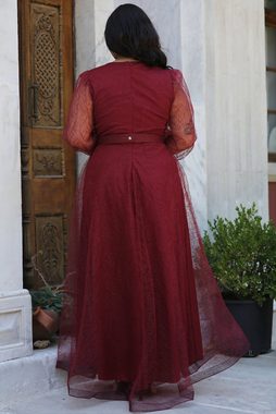 Modabout Abendkleid Langes Maxikleid Sommerkleid für große Größen- NELB0588D5161BRD (1-tlg)