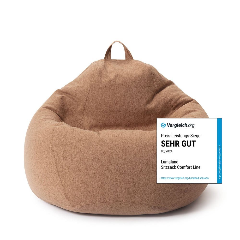 Sitzsack Comfort Line, Indoor Beanbag 90x110x50cm mit 1,9 Mio. EPS-Perlen