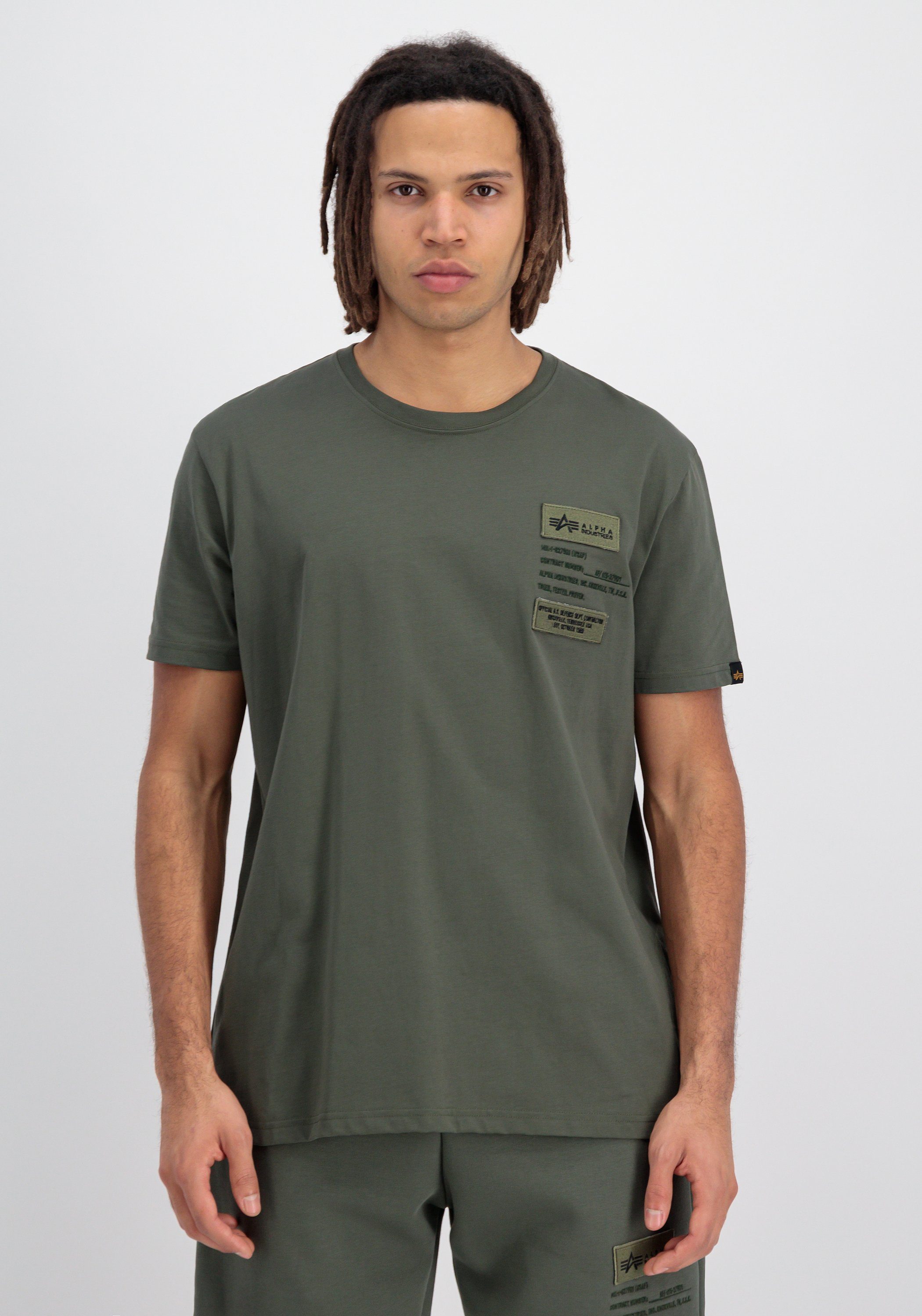 Alpha Industries T-Shirt Alpha olive Industries T LF Men T-Shirts - Patch dark