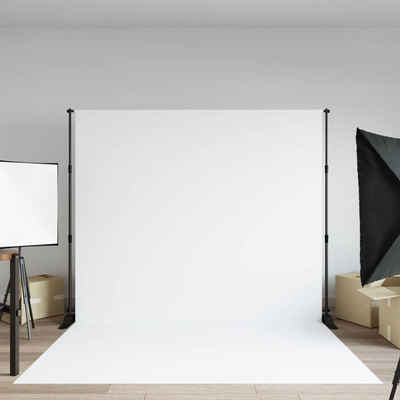 Cbei Hintergrundtuch 2,55x2m Faltbare weiße Tuch Fotohintergrund Fotostudio weißer Screen, Hintergrund für Produkt Porträt Video Fotografie mit 4 Nägeln