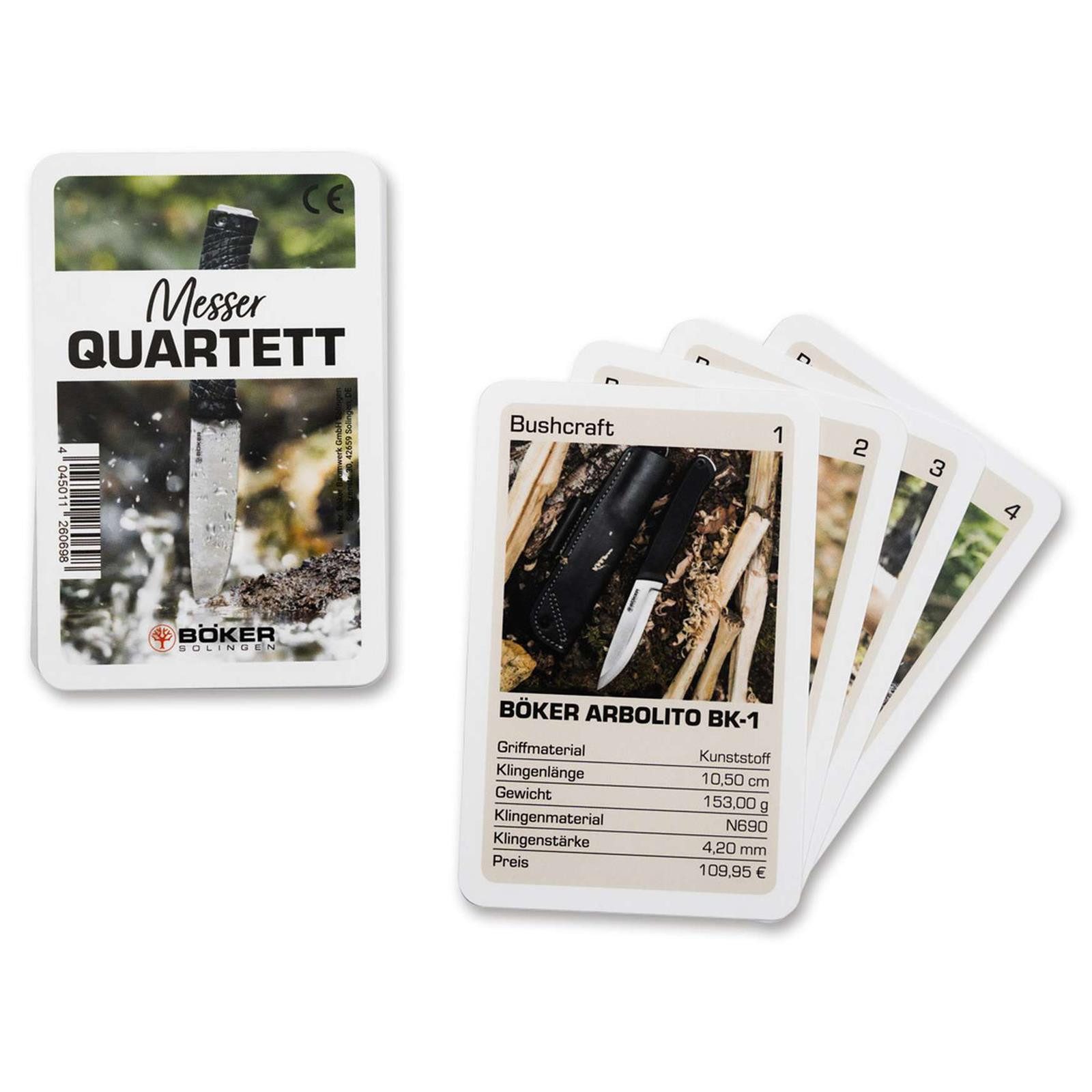 Taschenmesser Böker Messer Quartett Kartenspiel 32 Karten