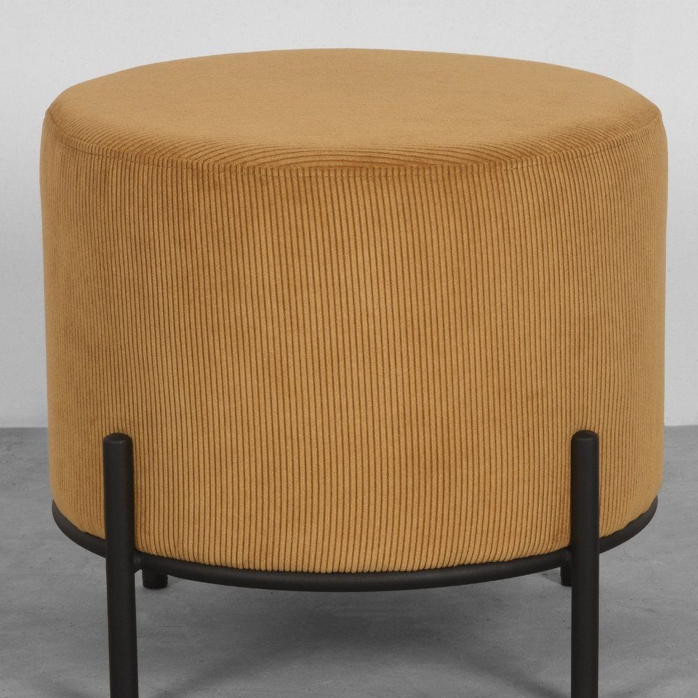 RINGO-Living Stuhl Hocker Healani in Ocker aus Cord 410x460mm, Möbel