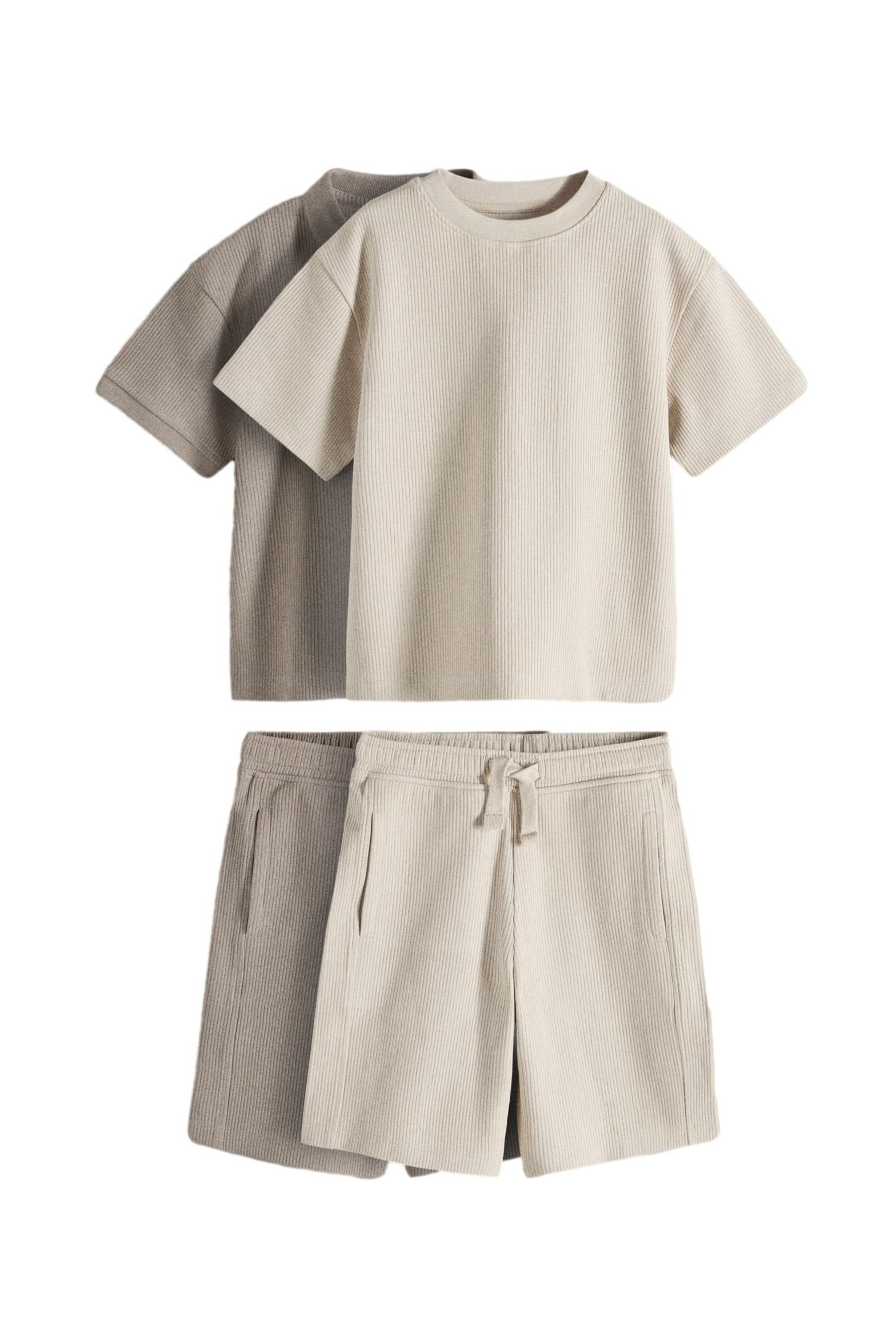 The Set T-Shirt & Shorts The Set Trophy-T-Shirt und Shorts im Set, 2er-Pack (4-tlg)