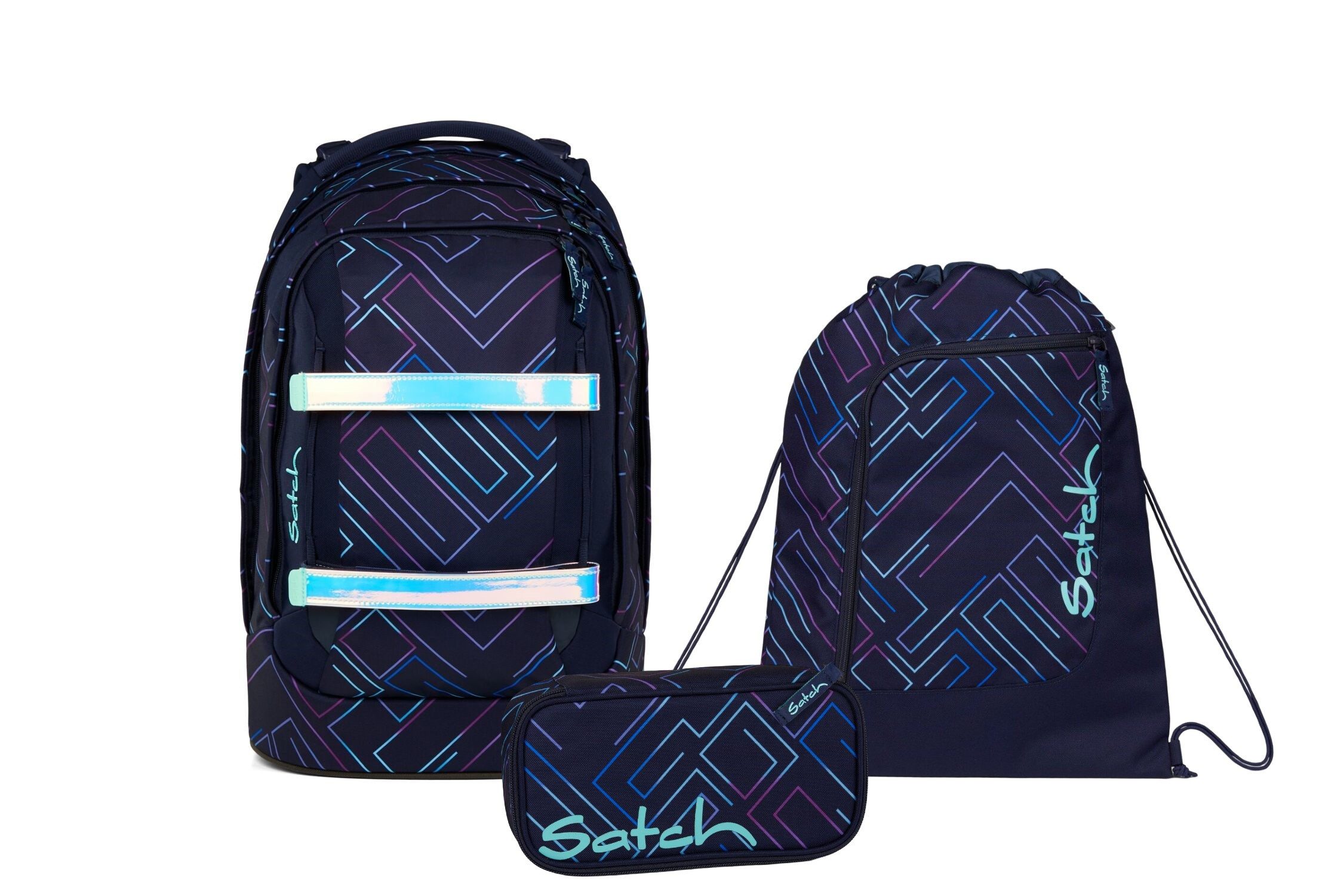 Satch Schulranzen Schulrucksack-Set PACK Purple Laser günstig online kaufen