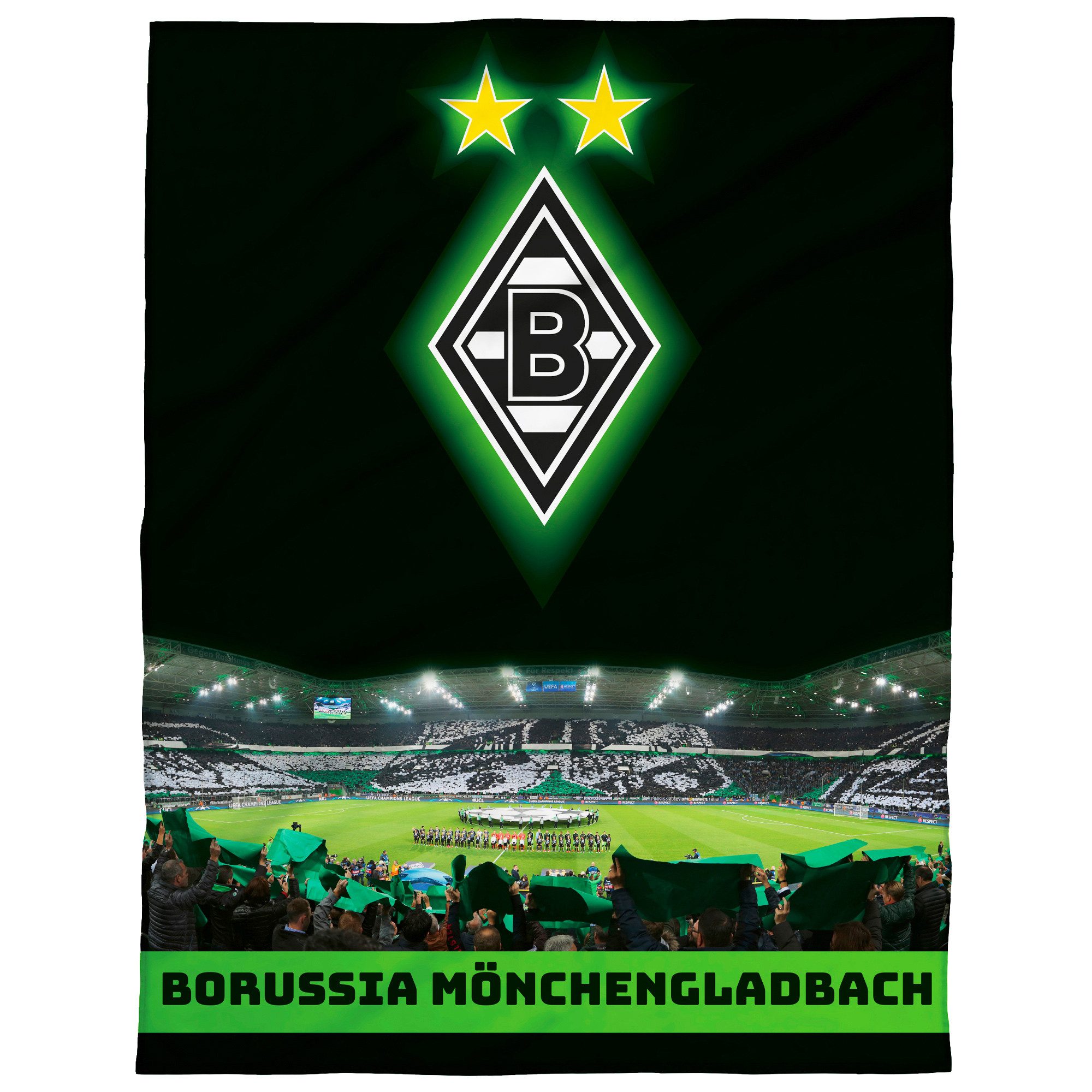 Wohndecke Borussia Mönchengladbach Decke Borussia Park 150x200 cm Kuschelde günstig online kaufen
