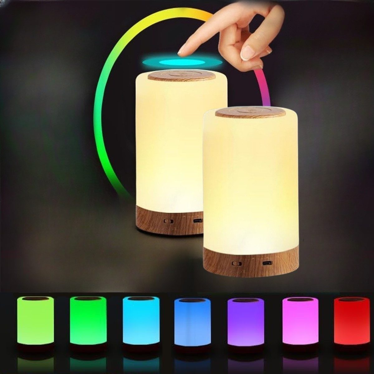 WILGOON LED Nachtlicht Nachttischlampe, USB Touch günstig online kaufen