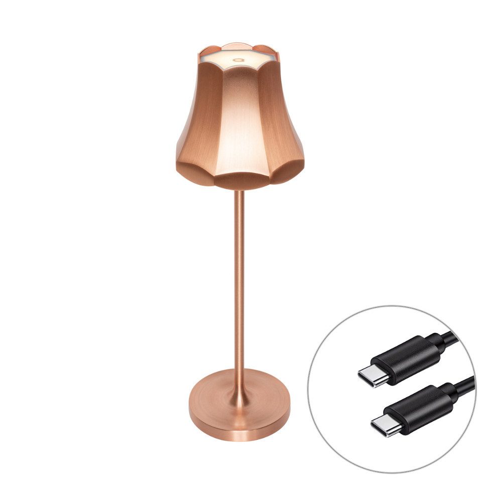 Qazqa Außen-Stehlampe Granny retro, LED fest integriert, (nicht austauschbare) LED, Kupfer, Retro, Aluminium, 1-flammig