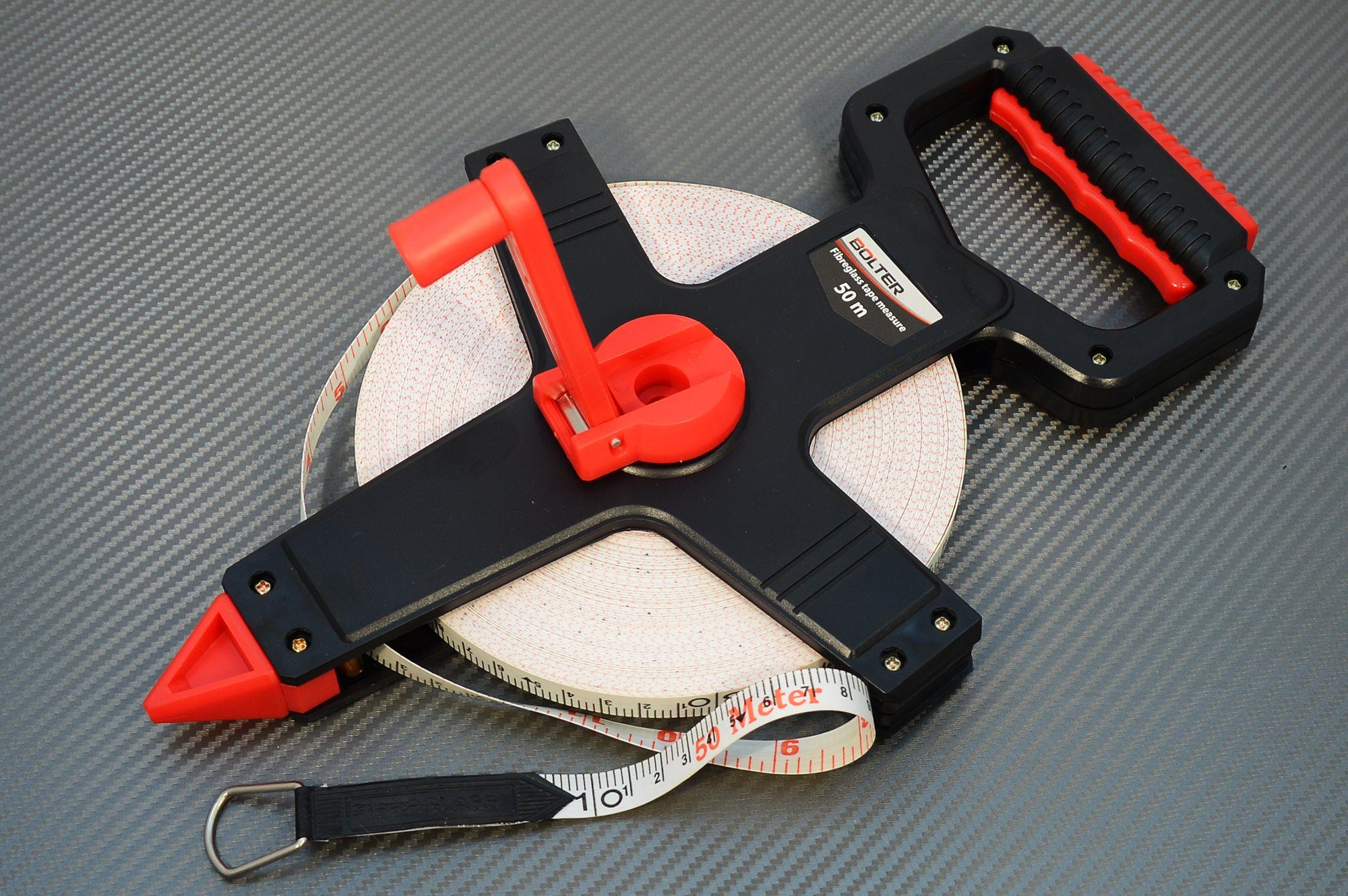 Bolter Rollbandmaß Rollbandmaß Bandmaß Maßband Rollmeter 30m x 13mm Endhaken