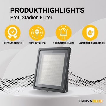 ENOVALITE LED Flutlichtstrahler LED Stadion Fluter PRO, 400 W, 5000 K (neutralweiß), 48000 lm, IP65, LED fest integriert, neutralweiß
