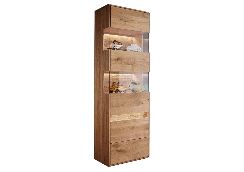 Main Möbel Vitrine Vitrine rechts 63x207cm "Berlin" Wildeiche geölt WZ-0303