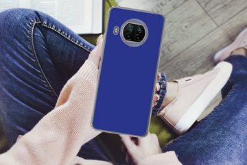 MuchoWow Handyhülle Blau - Einfarbig - Dunkelblau, Phone Case, Handyhülle Xiaomi Mi 10T Lite, Silikon, Schutzhülle