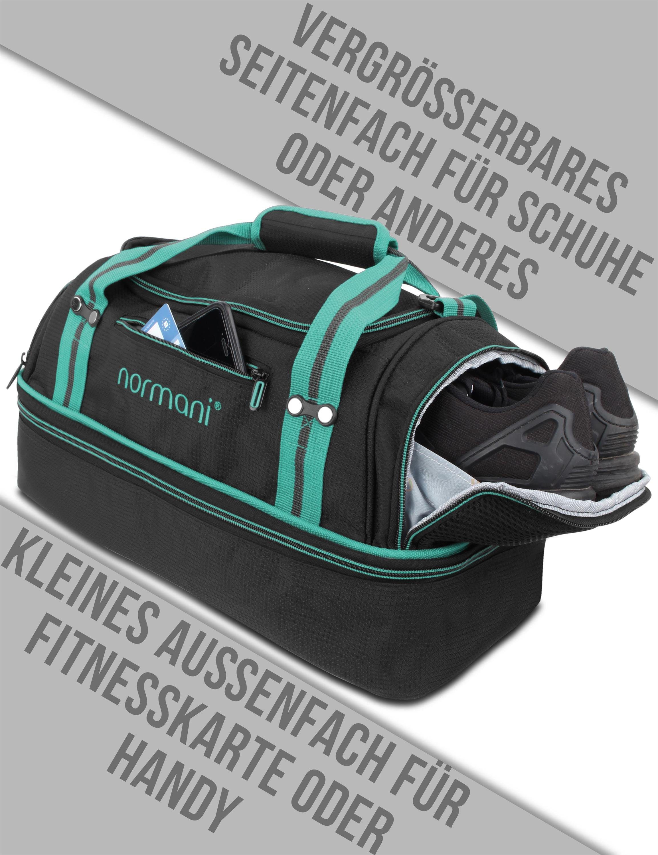 normani Sporttasche Sporttasche 28 mit Hellblau Fächern Trainingstasche 5 Südpass, l