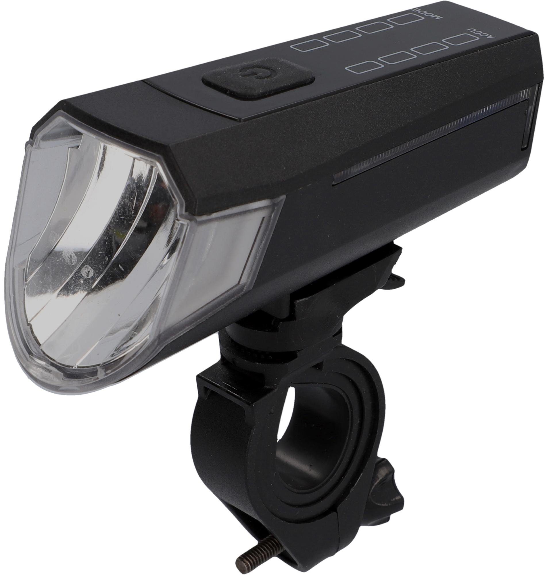 FISCHER Fahrrad Fahrradbeleuchtung Akku-USB-LED Bel.-Set Bodenbel. 80 Lux