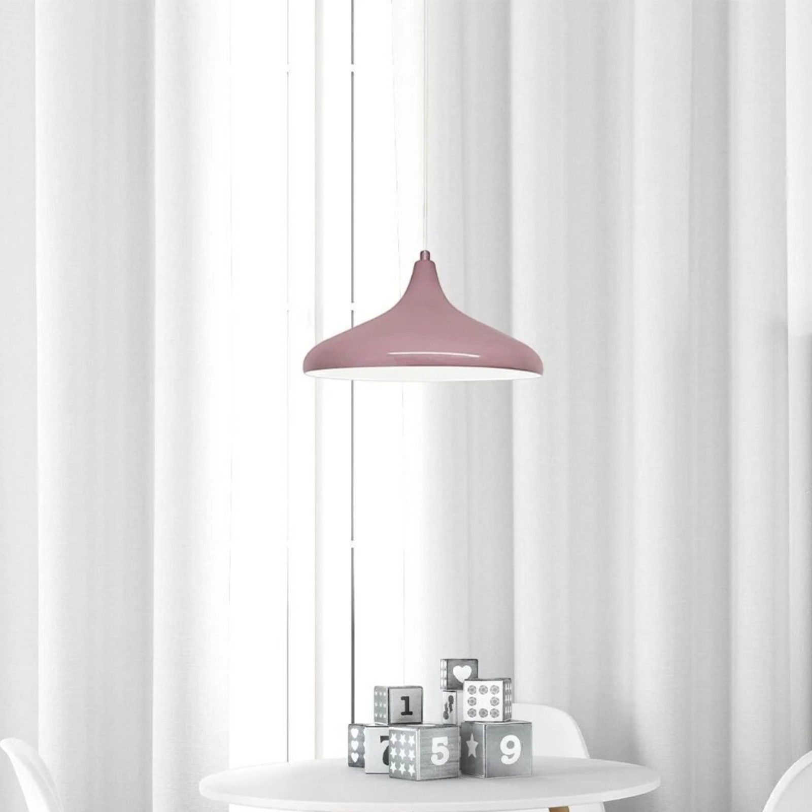 Bamyum Pendelleuchte Bamyum Pendelleuchte Durchmesser 35 cm E27 Metall Moderne Lampe, ohne Leuchtmittel