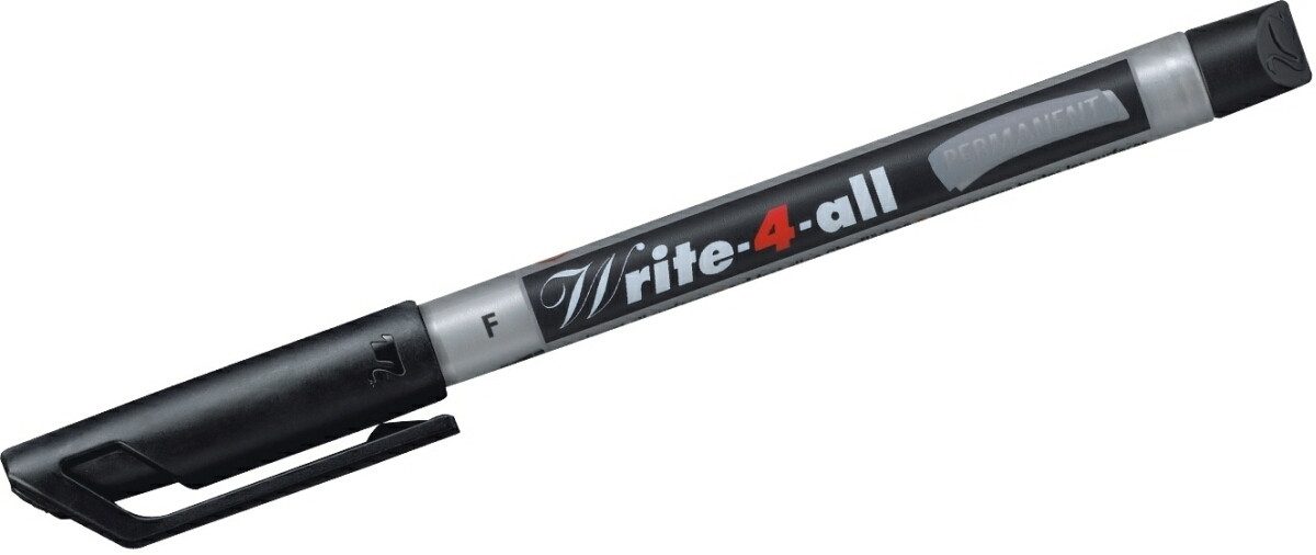 STABILO Permanentmarker Permanentmarker Write-4-all F 0,7mm schwarz (10 Stück)