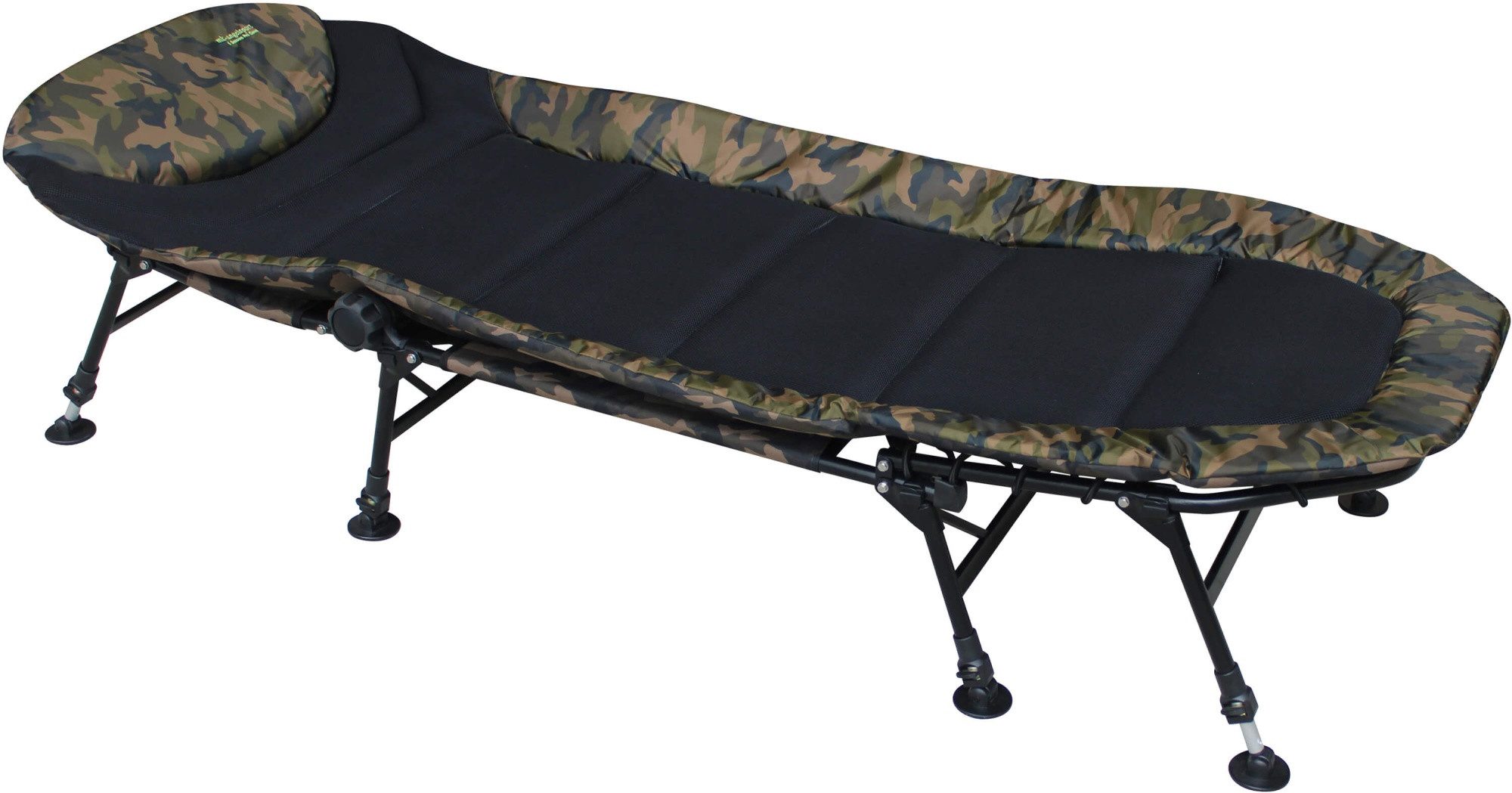 MK Angelsport Angelliege Angelliege MK 5 Seasons Camou Pro Deluxe 8-Bein Karpfenliege kompakt