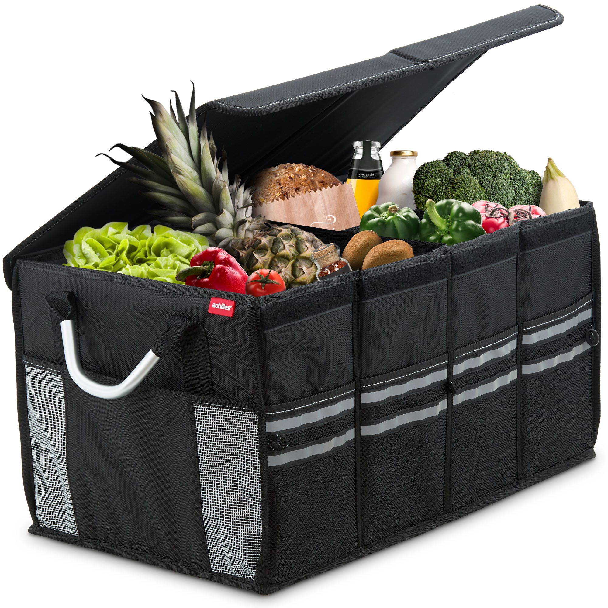 achilles Klappbox Strong-Box Robuste Auto-Faltbox mit stabilem Deckel Kofferraum-Box, 71 l
