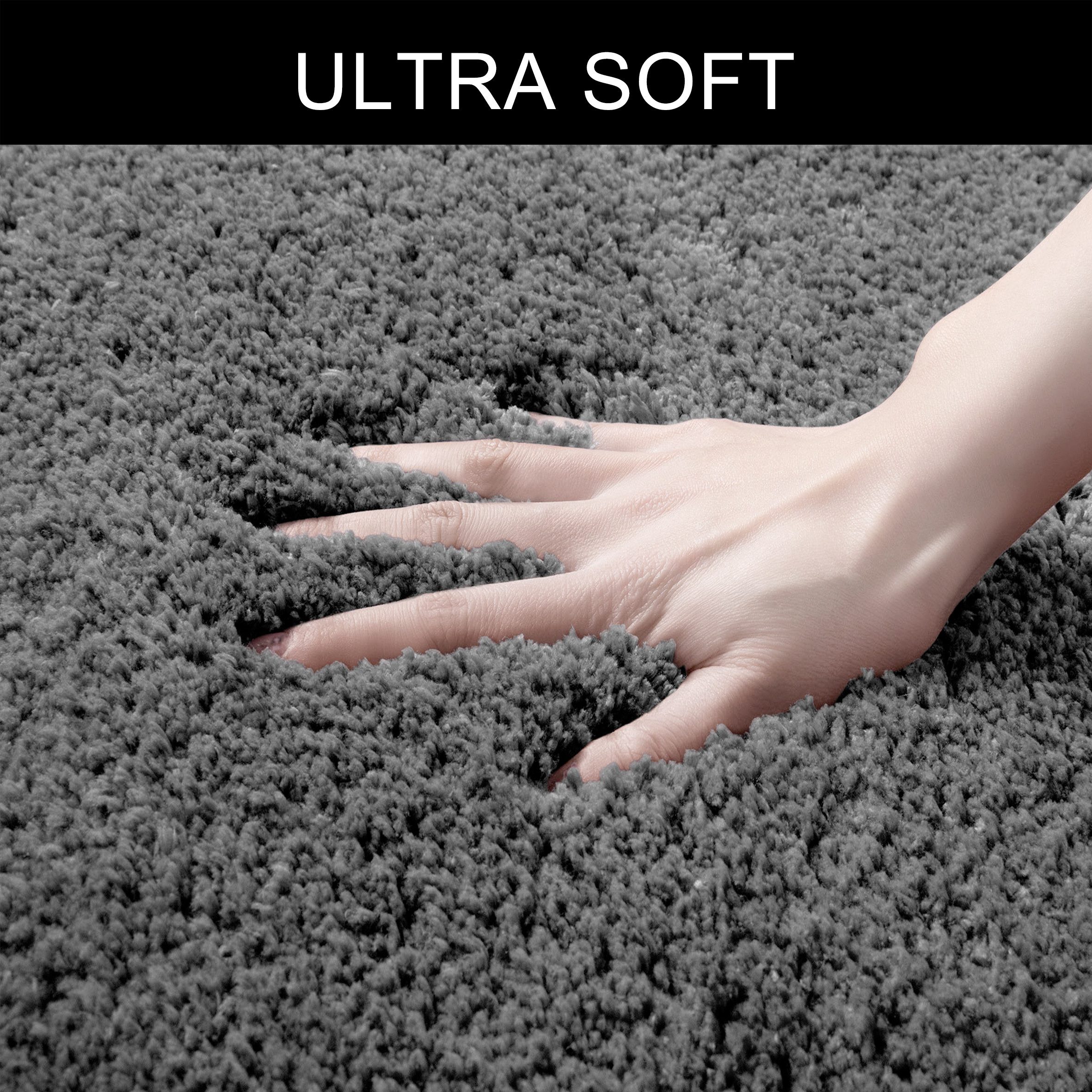 OTTO home Badematte Sanremo, Badvorleger, Badezimmer Teppich, sehr weich, Höhe 30 mm, rutschhemmend beschichtet, fußbodenheizungsgeeignet, schnell trocknend, Polyester, rechteckig, Badteppich, unifarben, rechteckig, rund & als 3-tlg. Set erhältlich