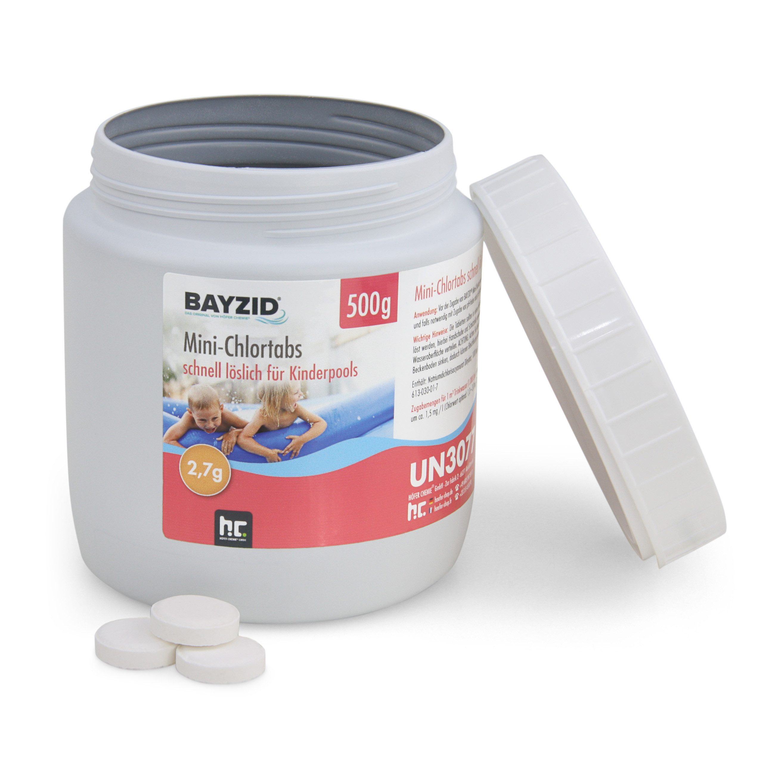 Chlortabletten 500 g BAYZID® Mini - Chlortabs 2,7 g für kleine Pools