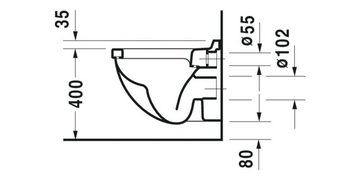 Duravit Bidet Wand-WC STARCK 3 COMPACT tief, 360x485mm HygieneGlaze weiß