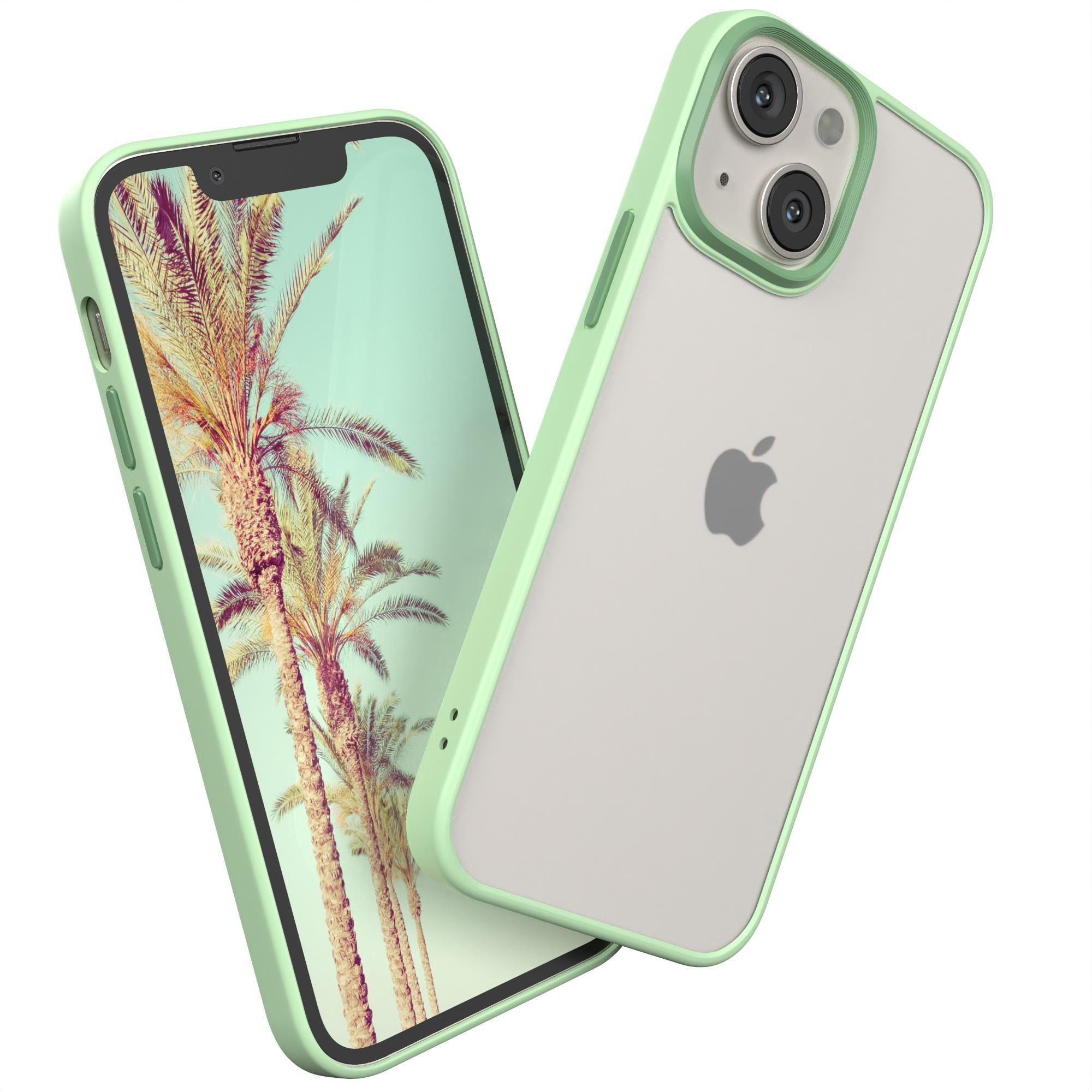 EAZY CASE Handyhülle Outdoor Case für Apple iPhone 13 Mini 5,4 Zoll, Handyhülle Dünn Slim Cover Durchsichtig Robust Displayschutz Grün