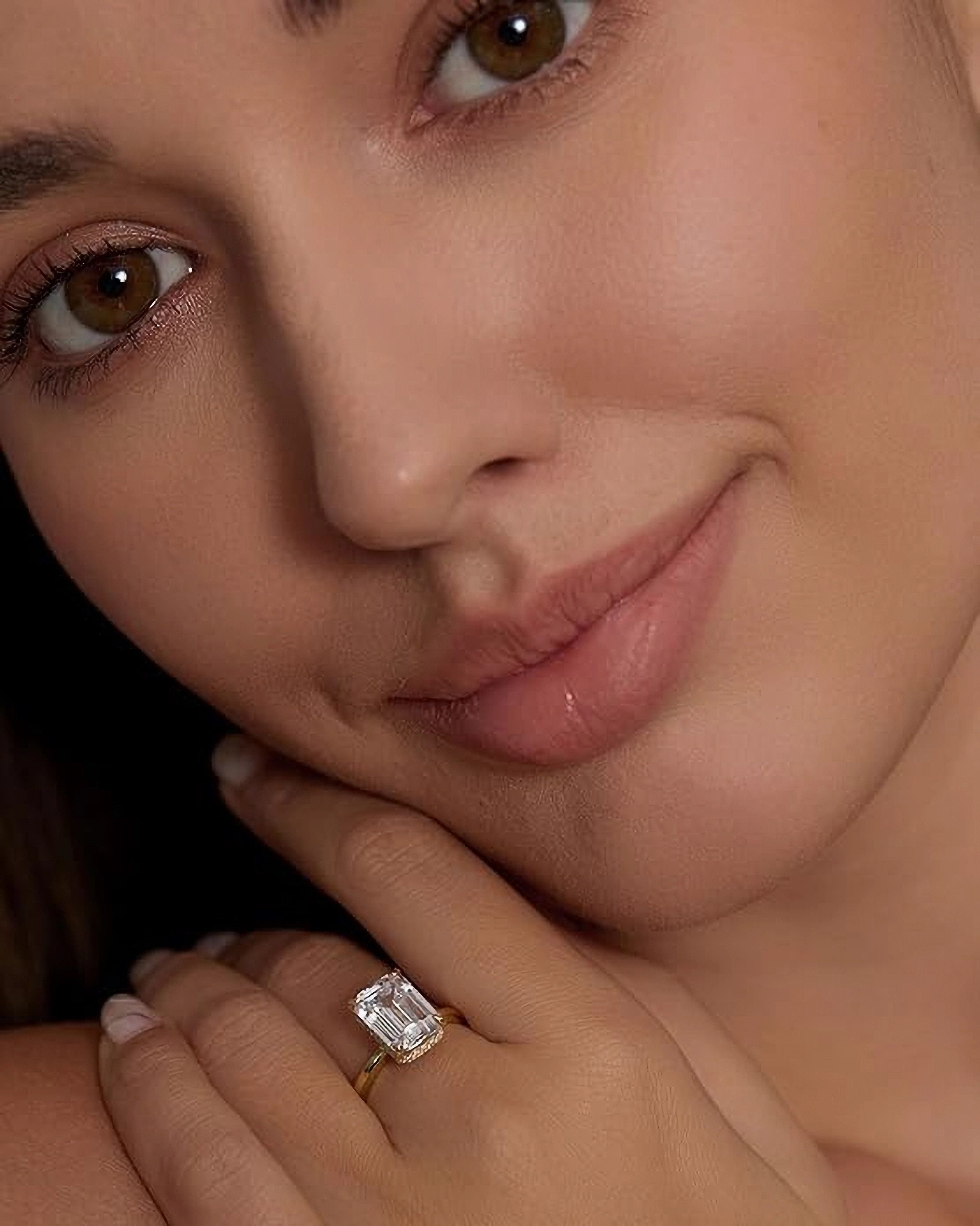 Jumpeak Diamantring 585er Gold, 4ct Diamant im Smaragdschliff, Damen-Ehering, 14k Gold, Ehering für Hochzeiten, Jubiläen