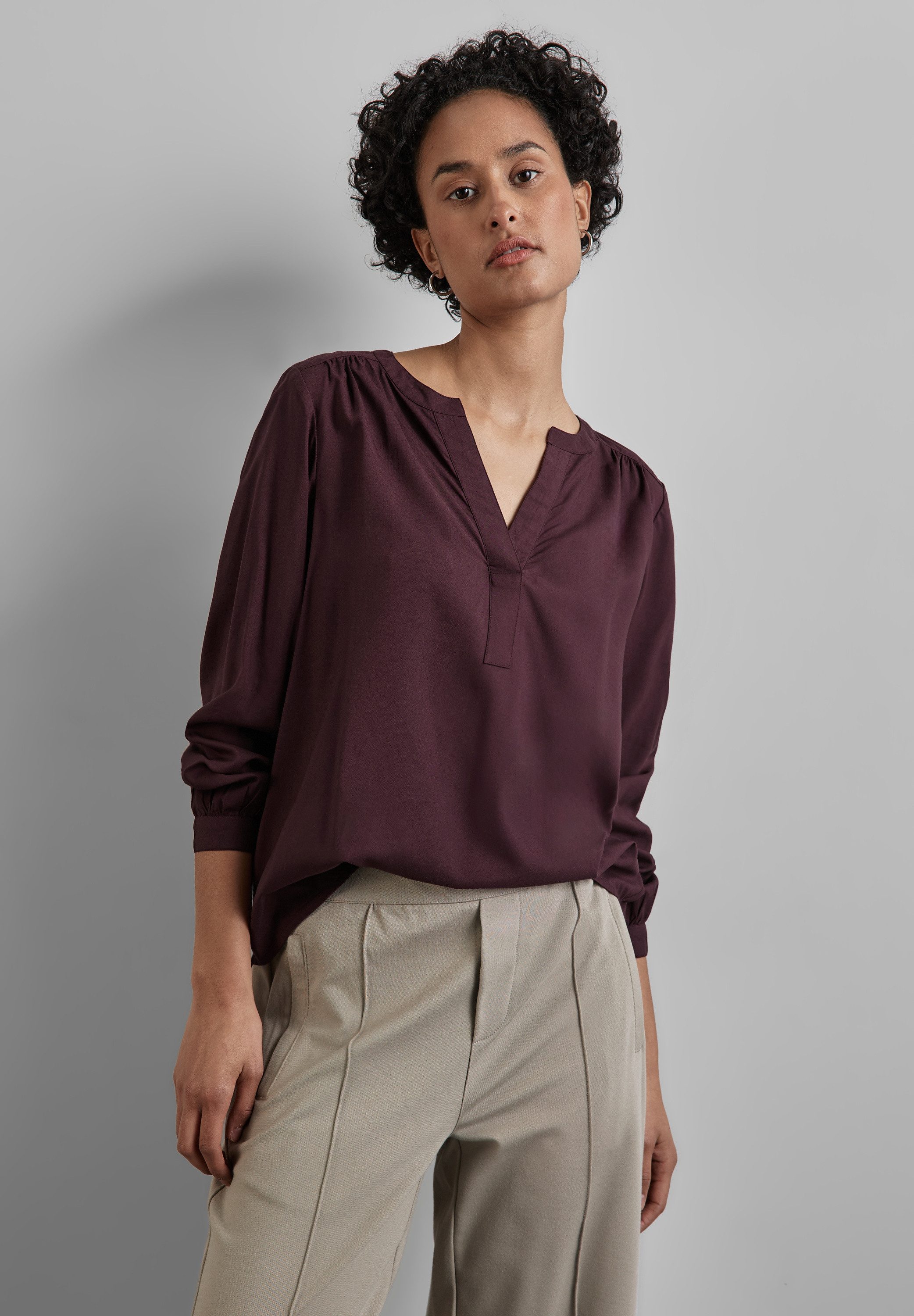 STREET ONE Langarmbluse aus softer Viskose