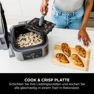 NINJA Multikocher Speed 10in1 Multikocher 5,7L Schnellkochtopf Heißluftfritteuse Fryer, 1760,00 W, mit Fritteuse, Elektrisch 5,7 L, Foodi MAX, Ohne Öl, Air, Slow Cooker