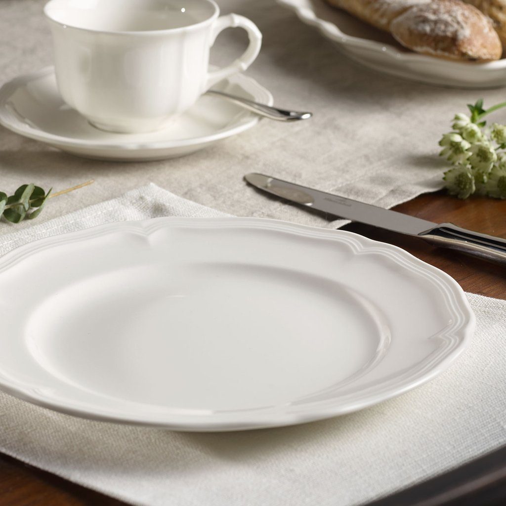 Villeroy & Boch Frühstücksteller Manoir Frühstücksteller, (1 St), Premium Porcelain, mikrow.- & spülm.sicher, Made in Germany