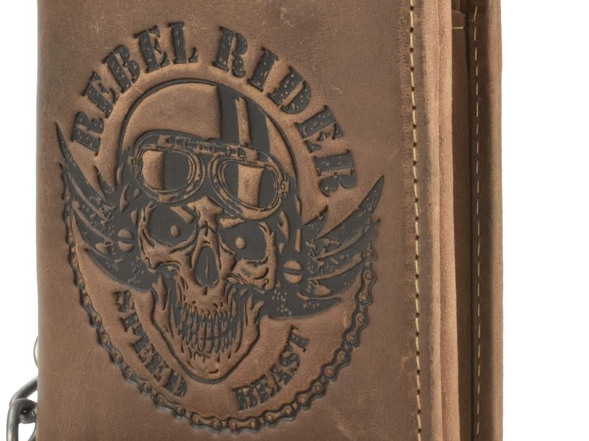Greenburry Geldbörse Vintage Biker (oA), Bikerbörse, Herrenbörse, Kettenbörse, Lederbörse 10x12cm