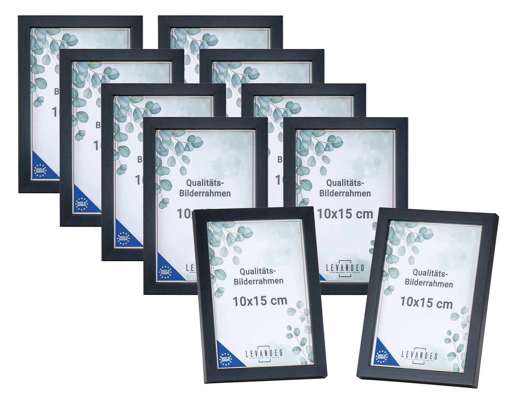 Levandeo® Bilderrahmen, 10er Set Bilderrahmen Echtholz günstig online kaufen