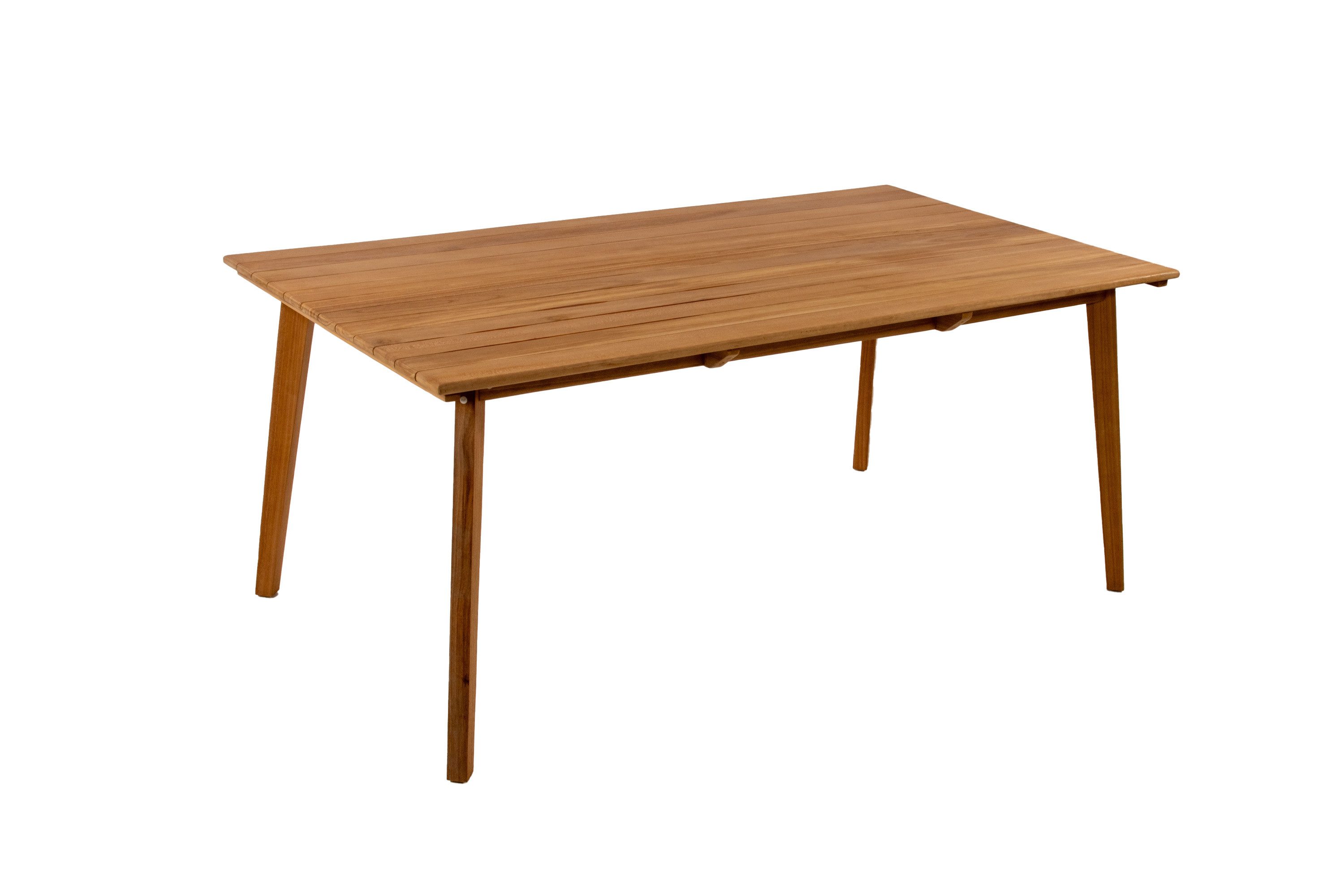 SAM® Essgruppe Hanno, outdoor, massives Teakholz, Tisch mit Vierfuß-Gestell und Gartenstühle